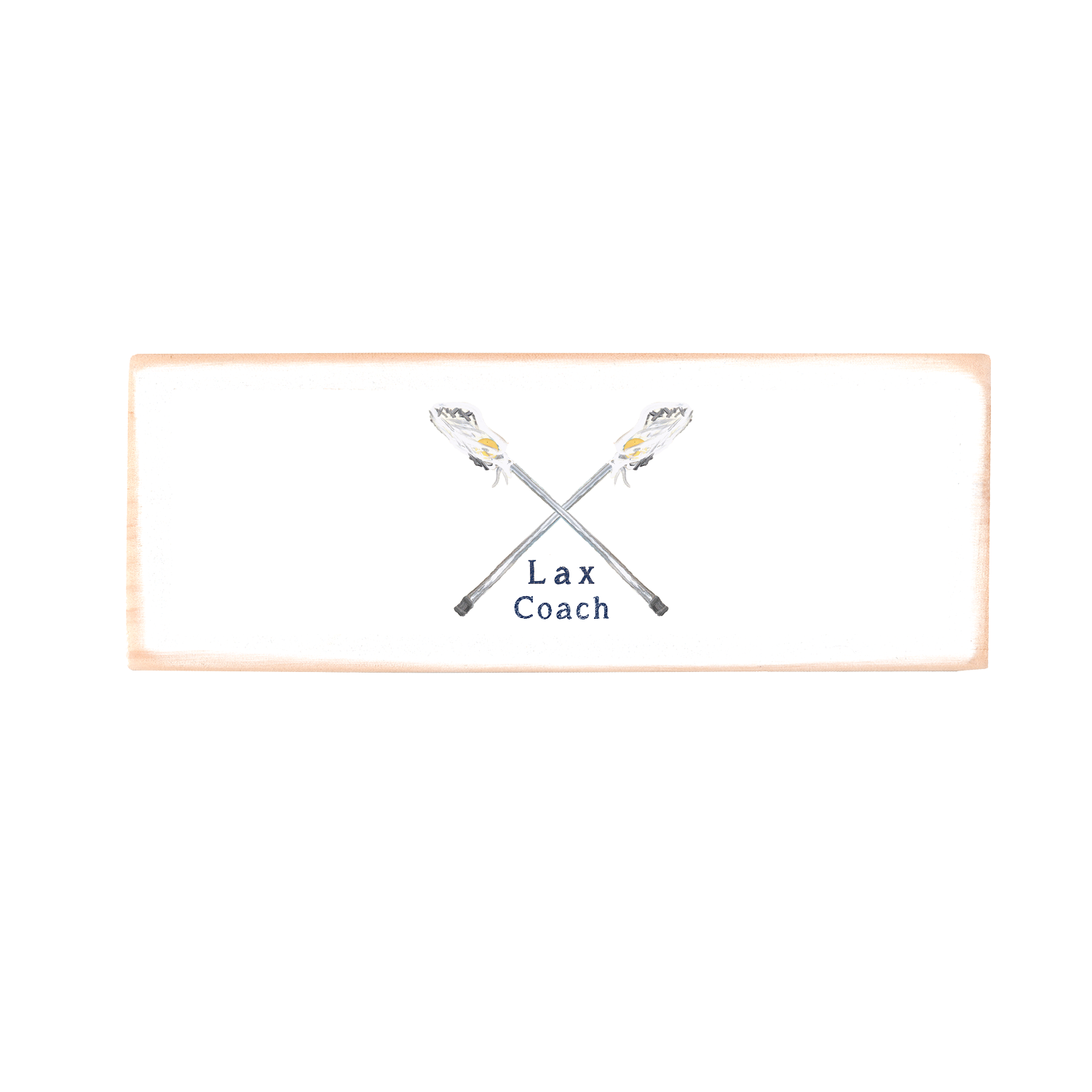 lax coach wood block rectangle