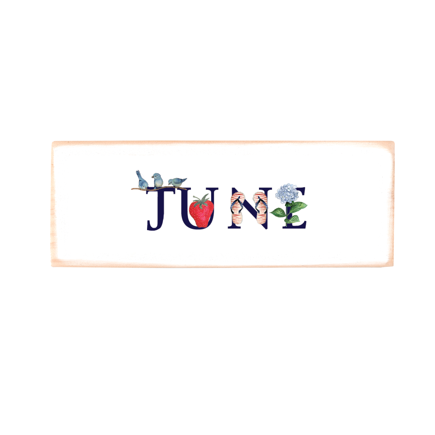 june wood block rectangle