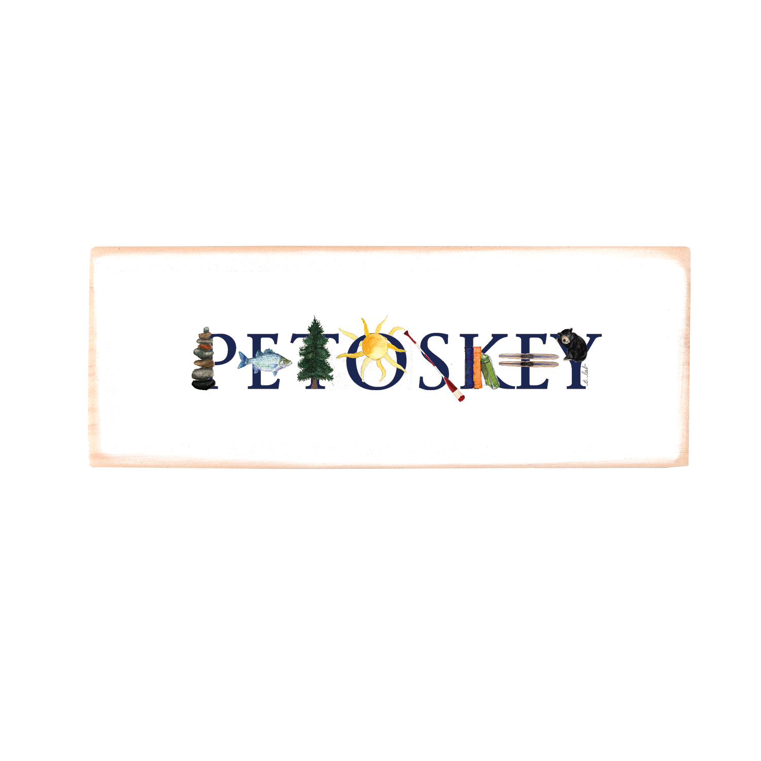 petoskey wood block rectangle