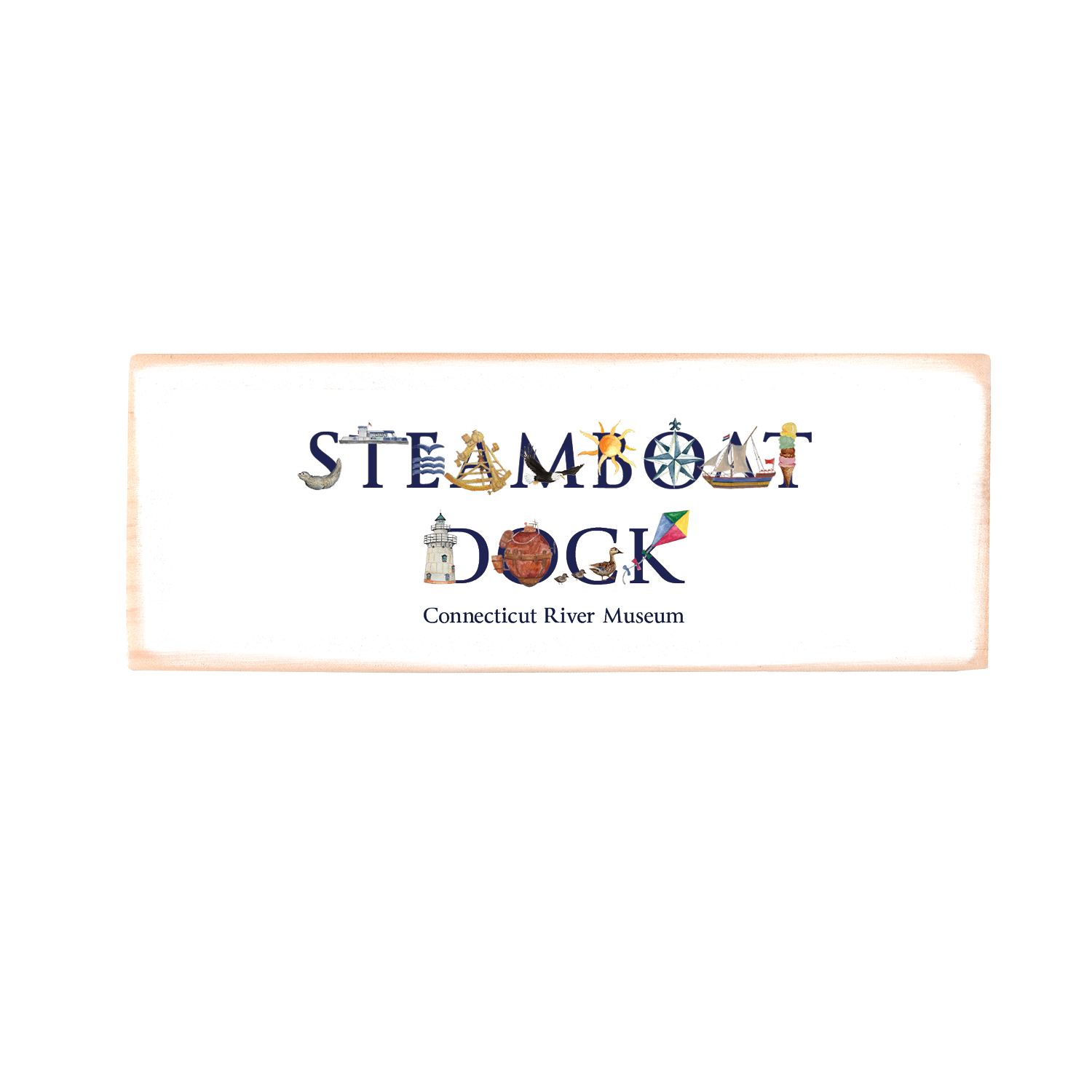 steamboat dock ct river musuem wood block rectangle