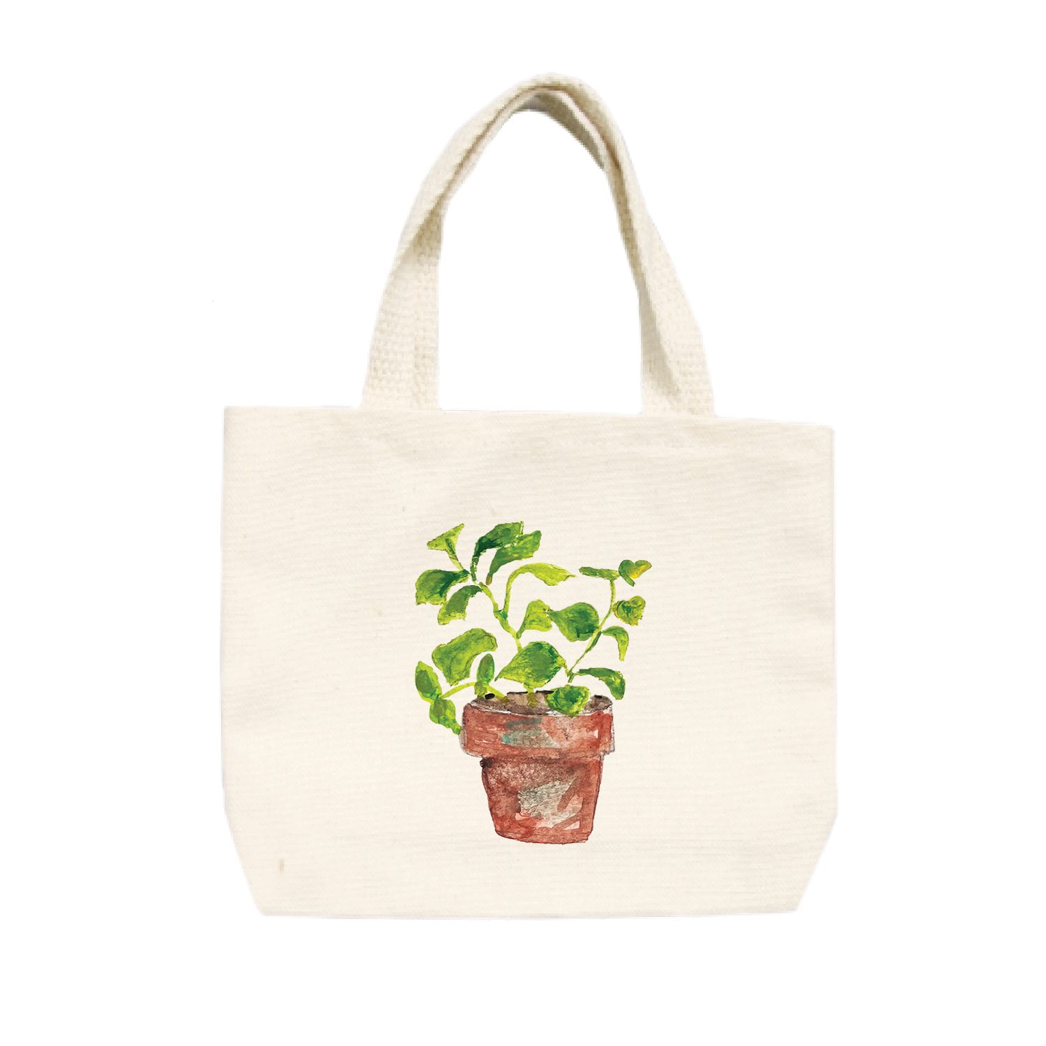 basil in pot small tote