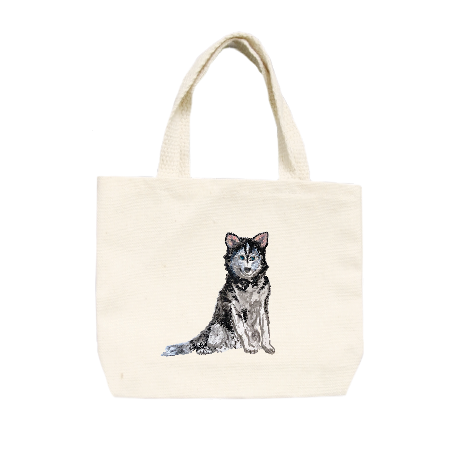 siberian husky small tote