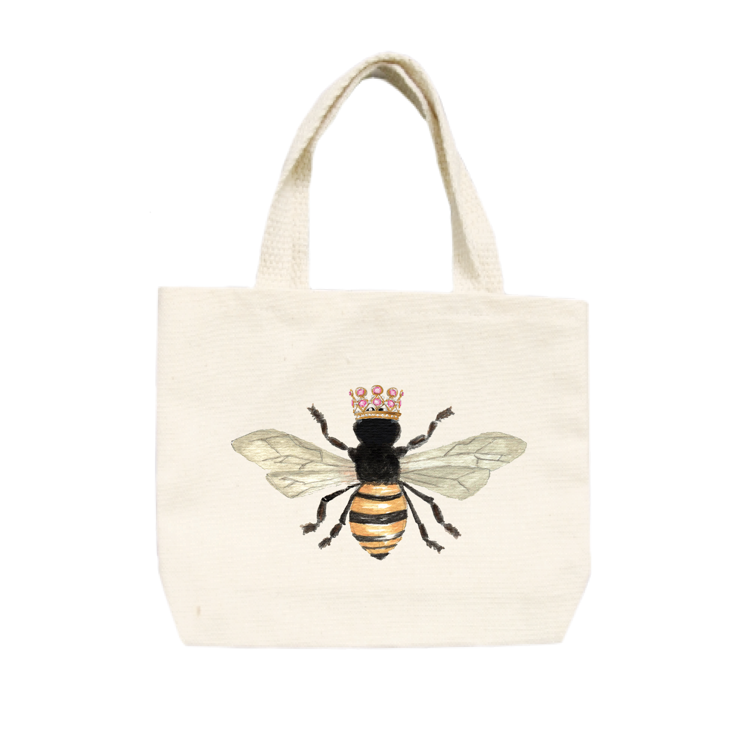 queen bee with crown small tote