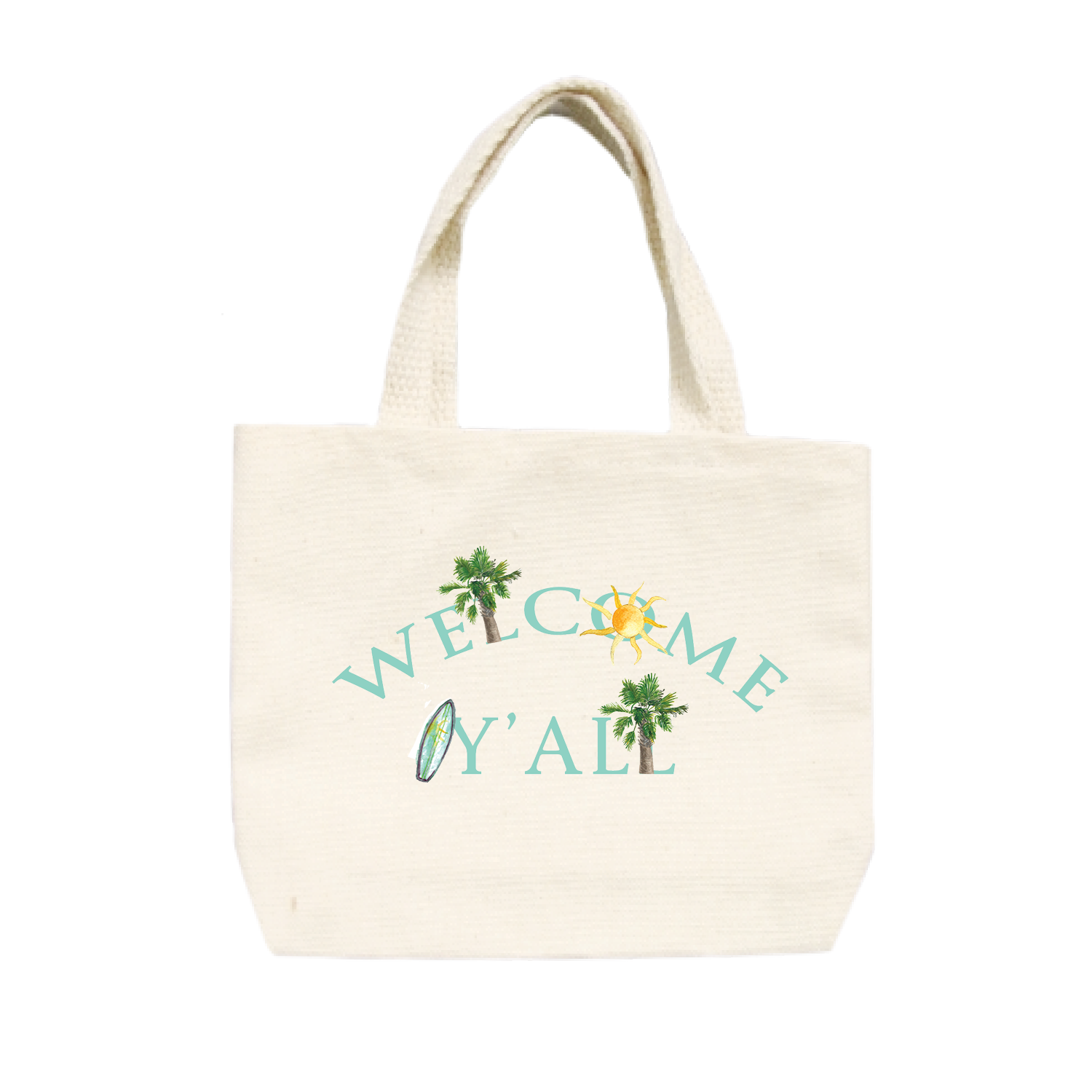 welcome y'all small tote