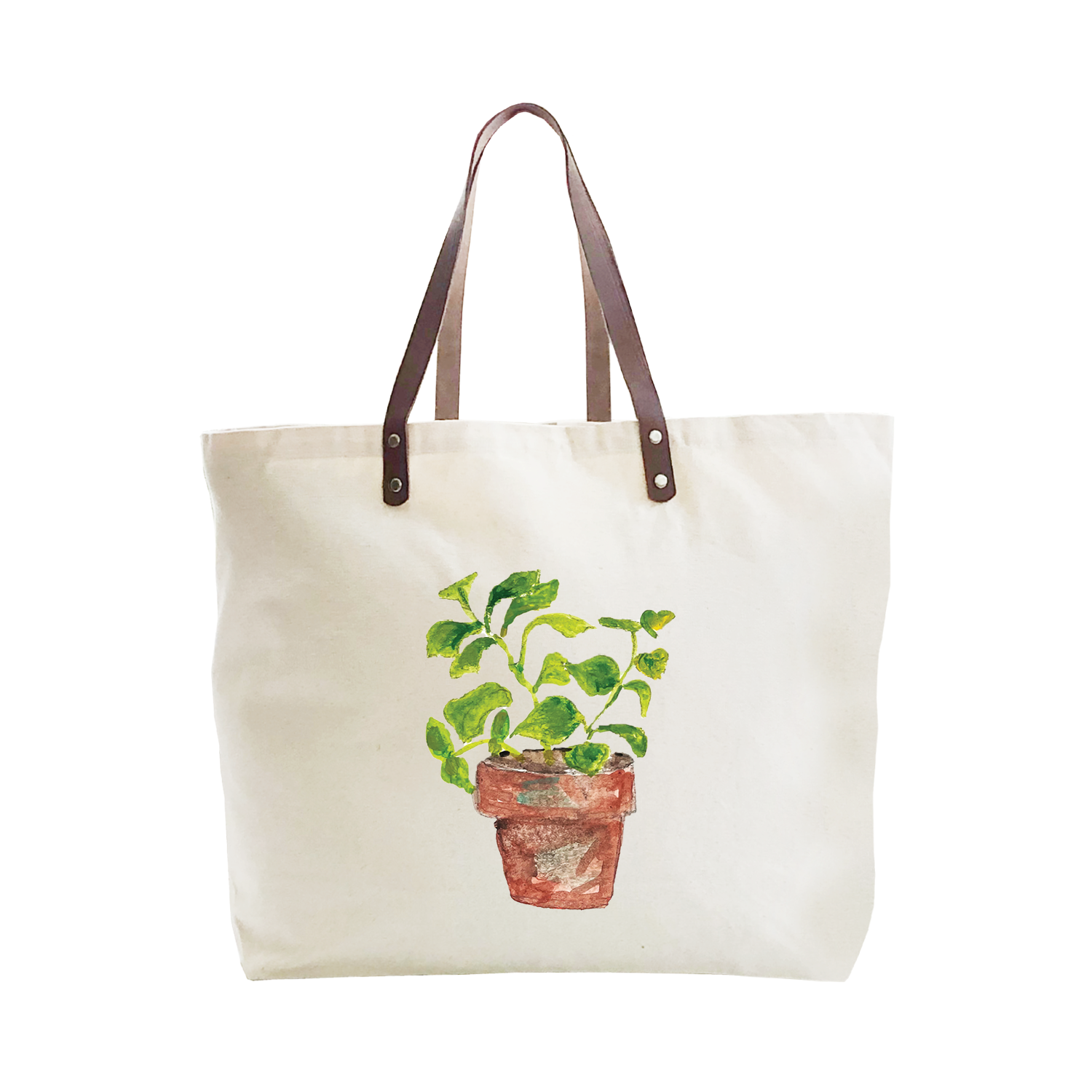 basil in pot large tote