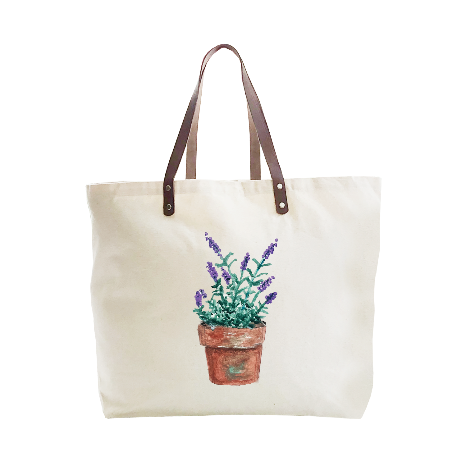 lavender in pot large tote