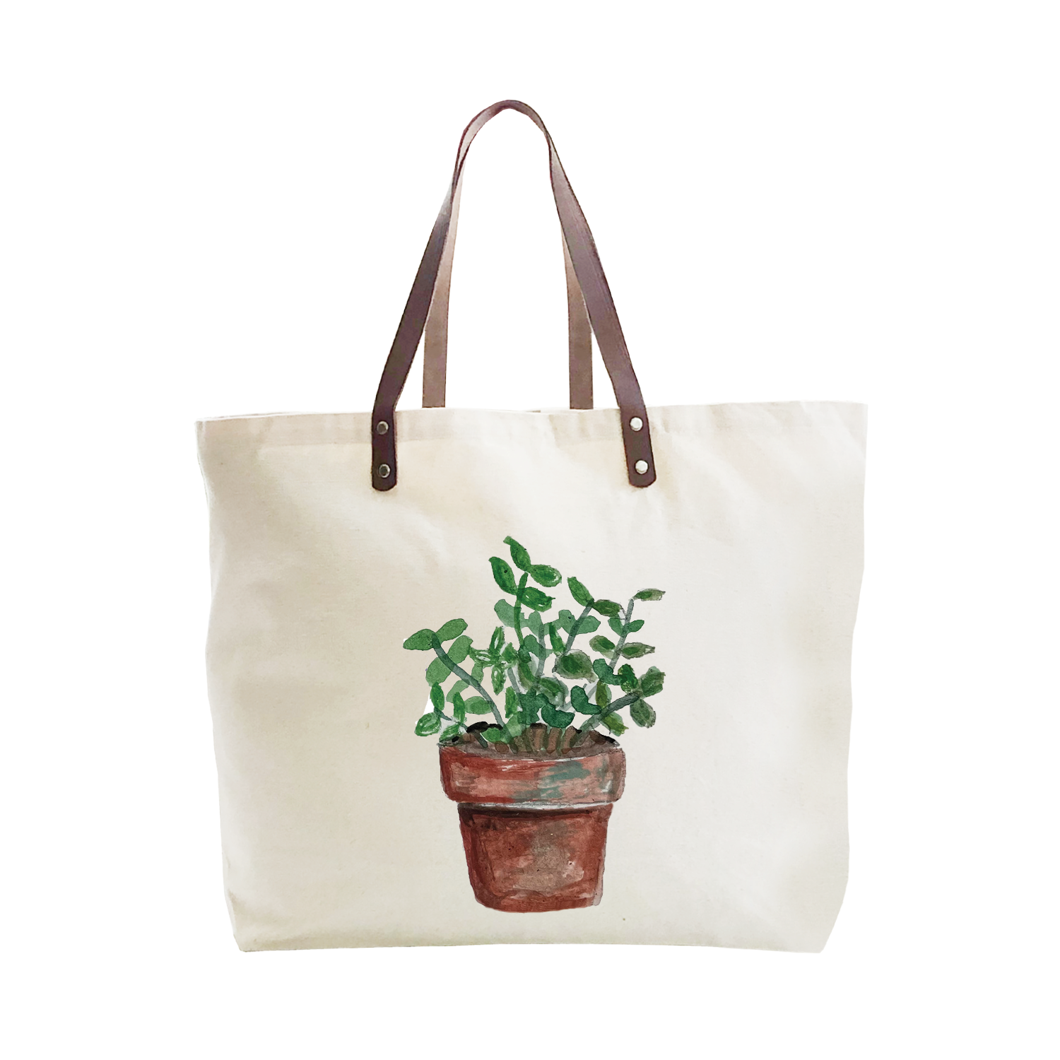 mint in pot large tote