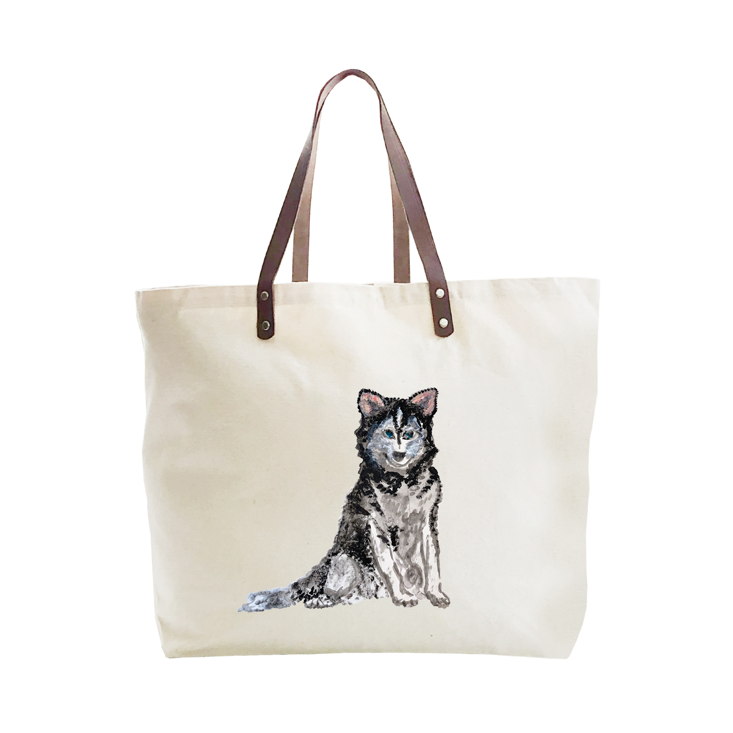 siberian husky large tote