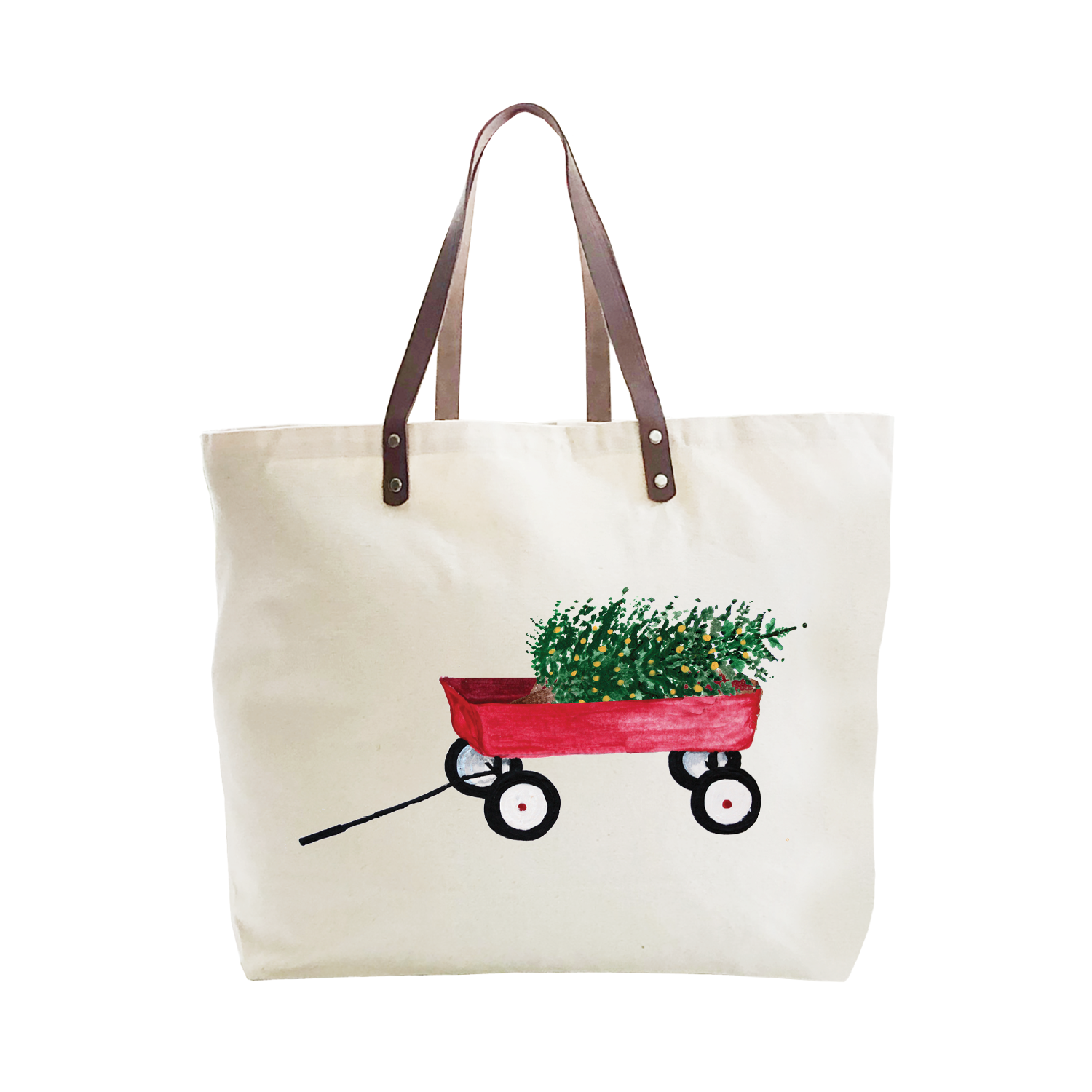 red wagon with tree large tote