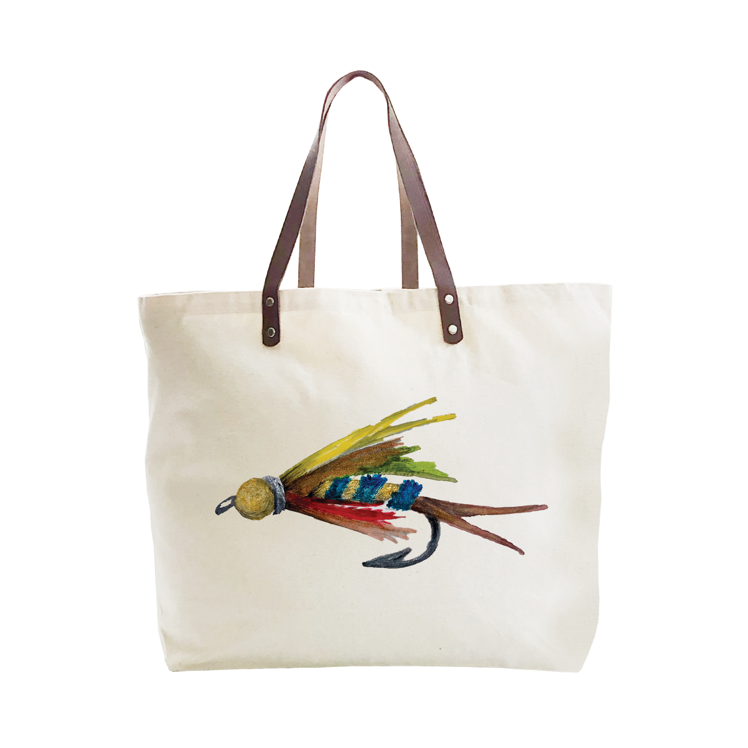 fly fishing lure large tote