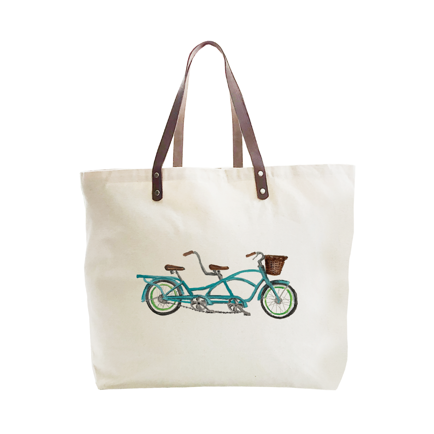 tandem bike large tote