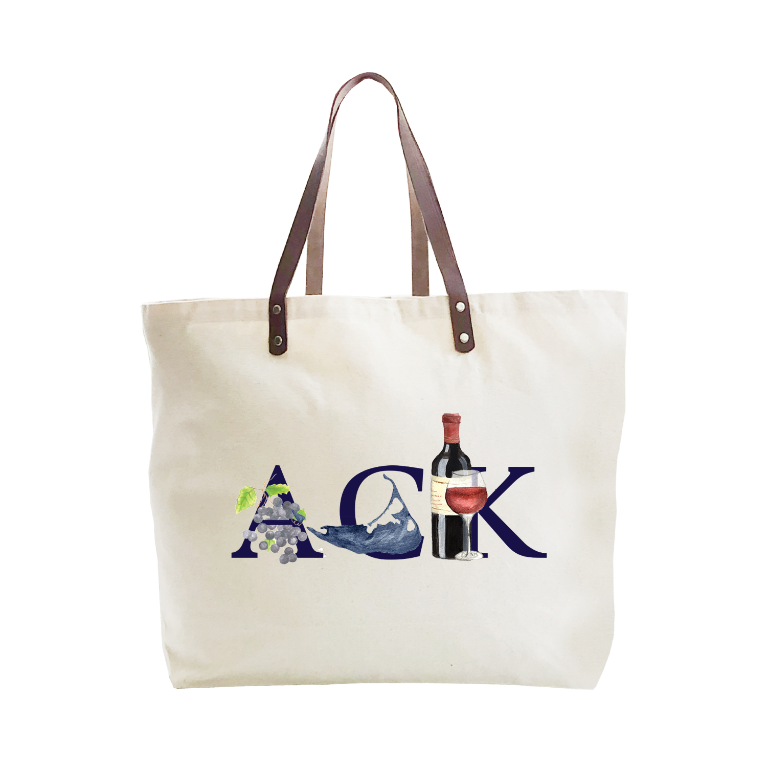 ACK wine large tote