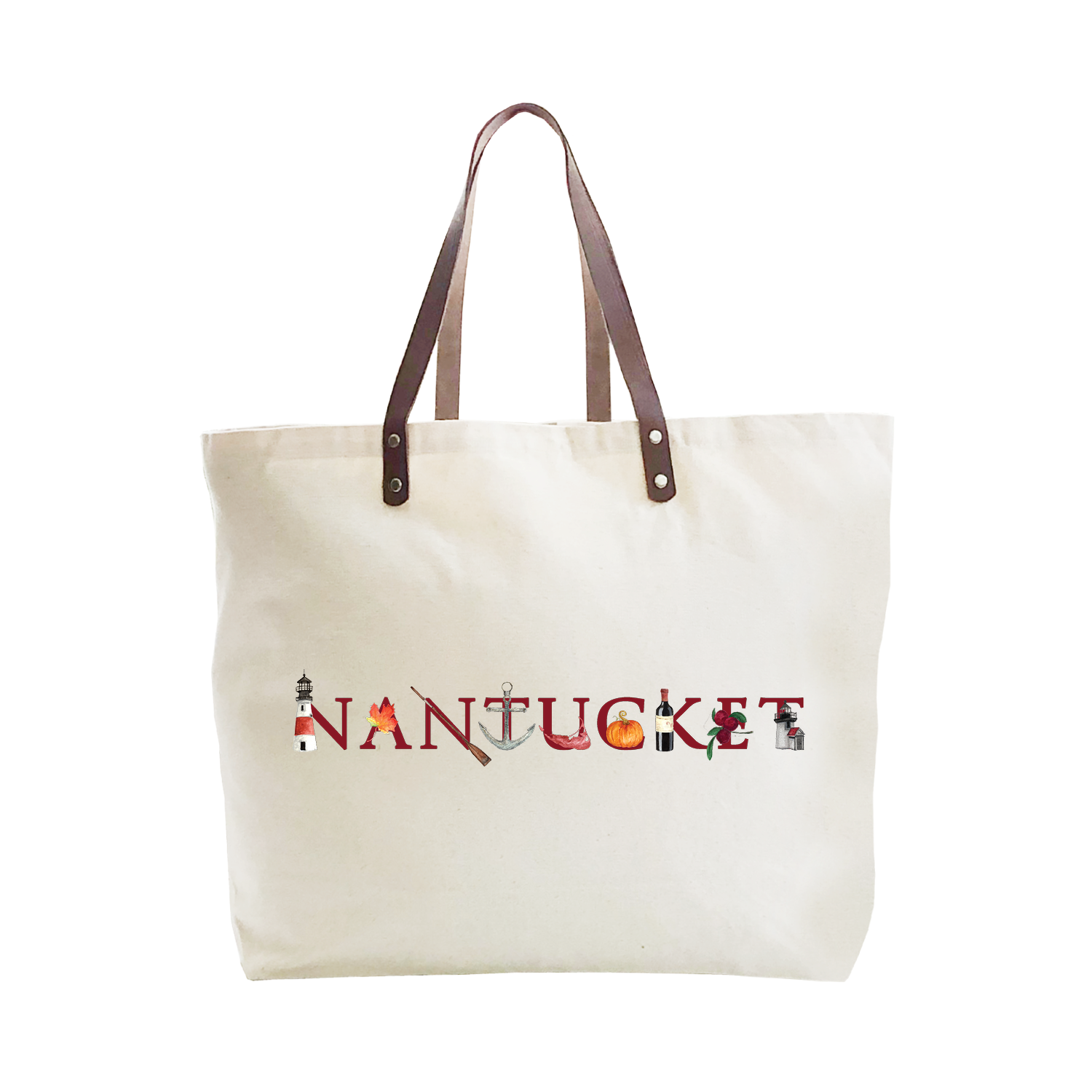 nantucket thanksgiving large tote