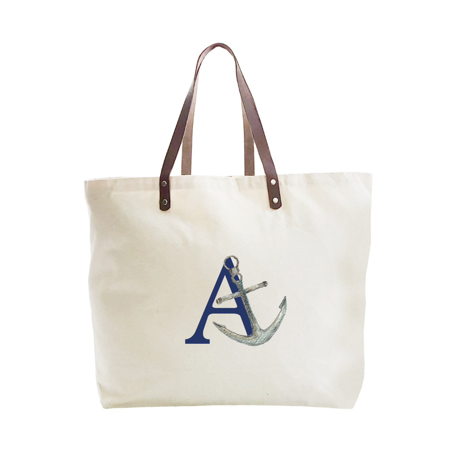 nautical alphabet - A large tote