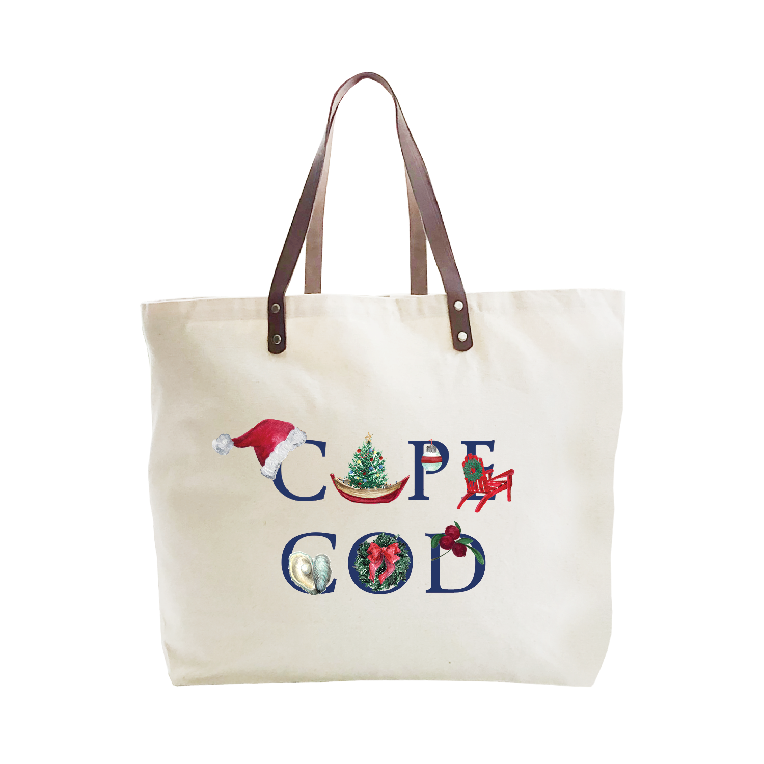 cape cod holiday large tote