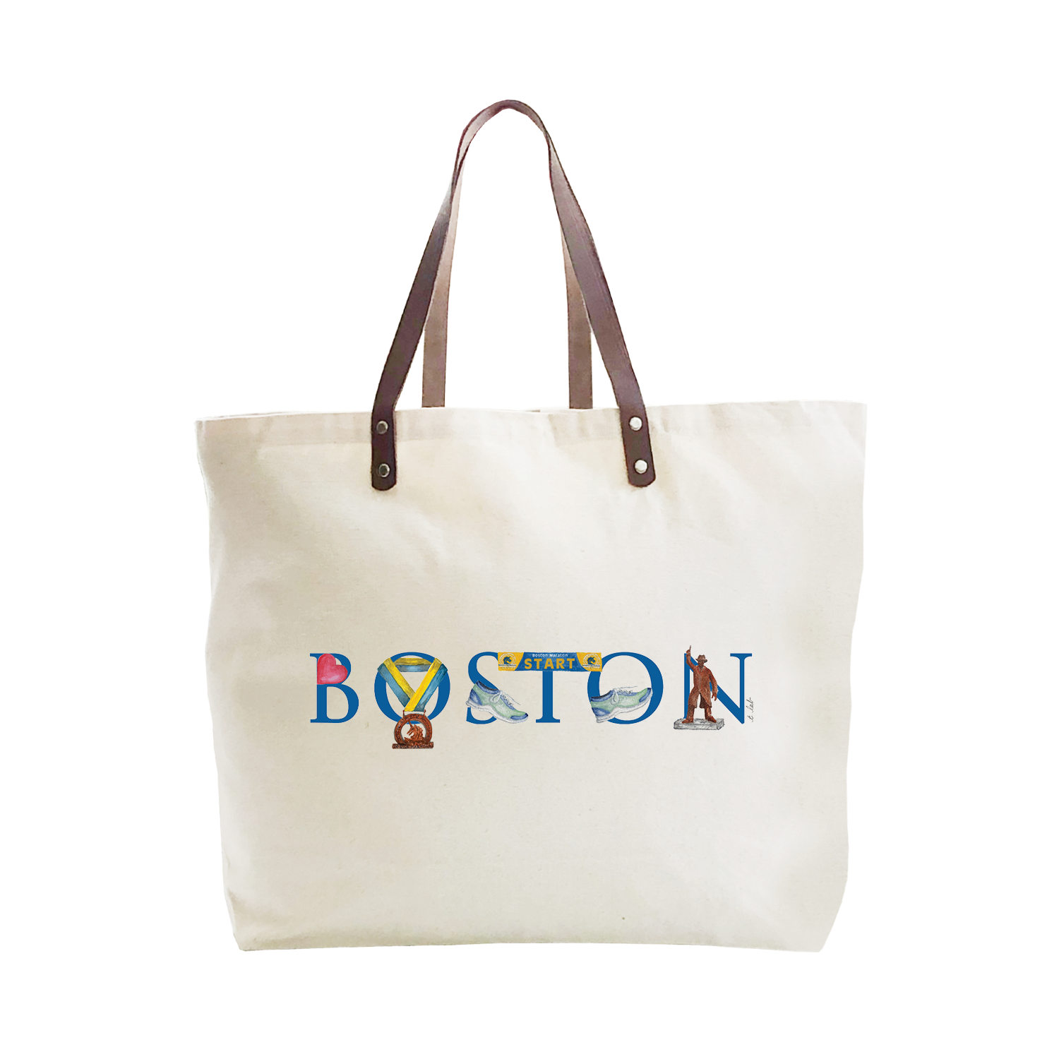 boston marathon version large tote