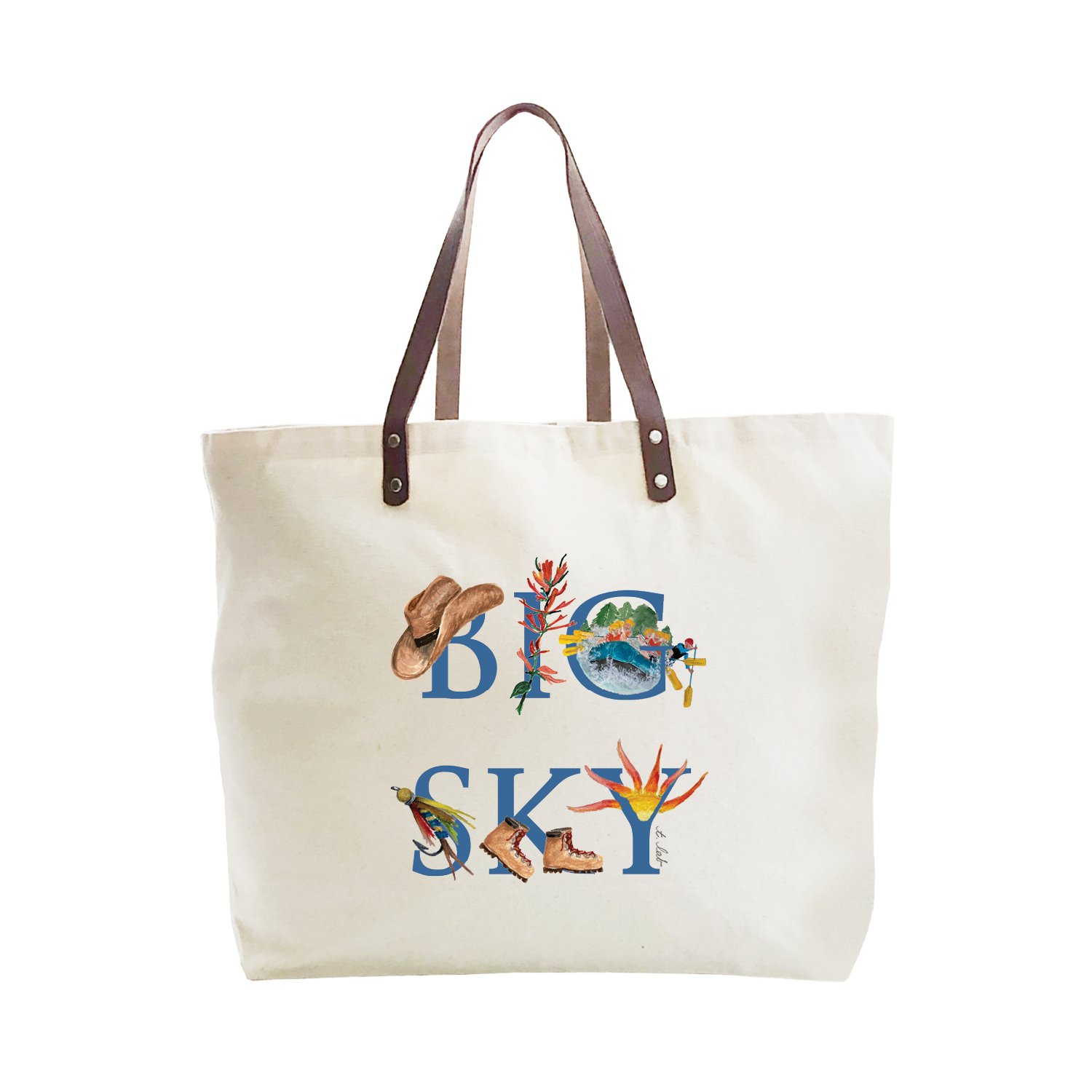 big sky spring summer fall large tote