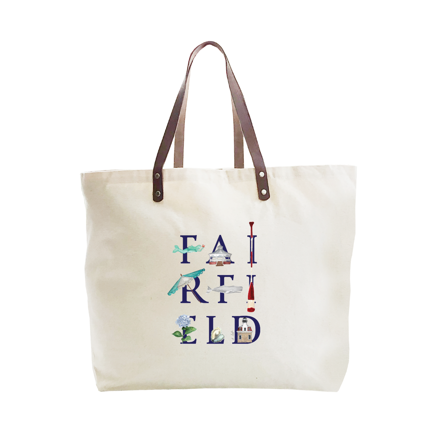 fairfield stacked large tote