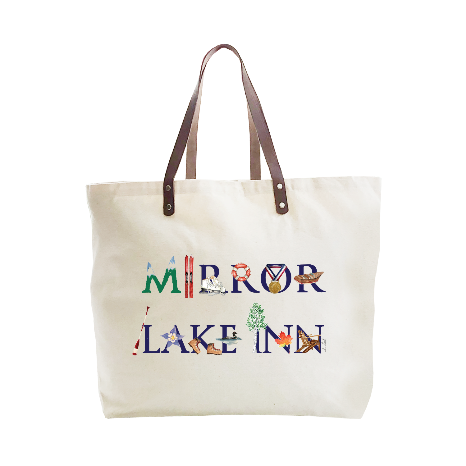 mirror lake inn large tote