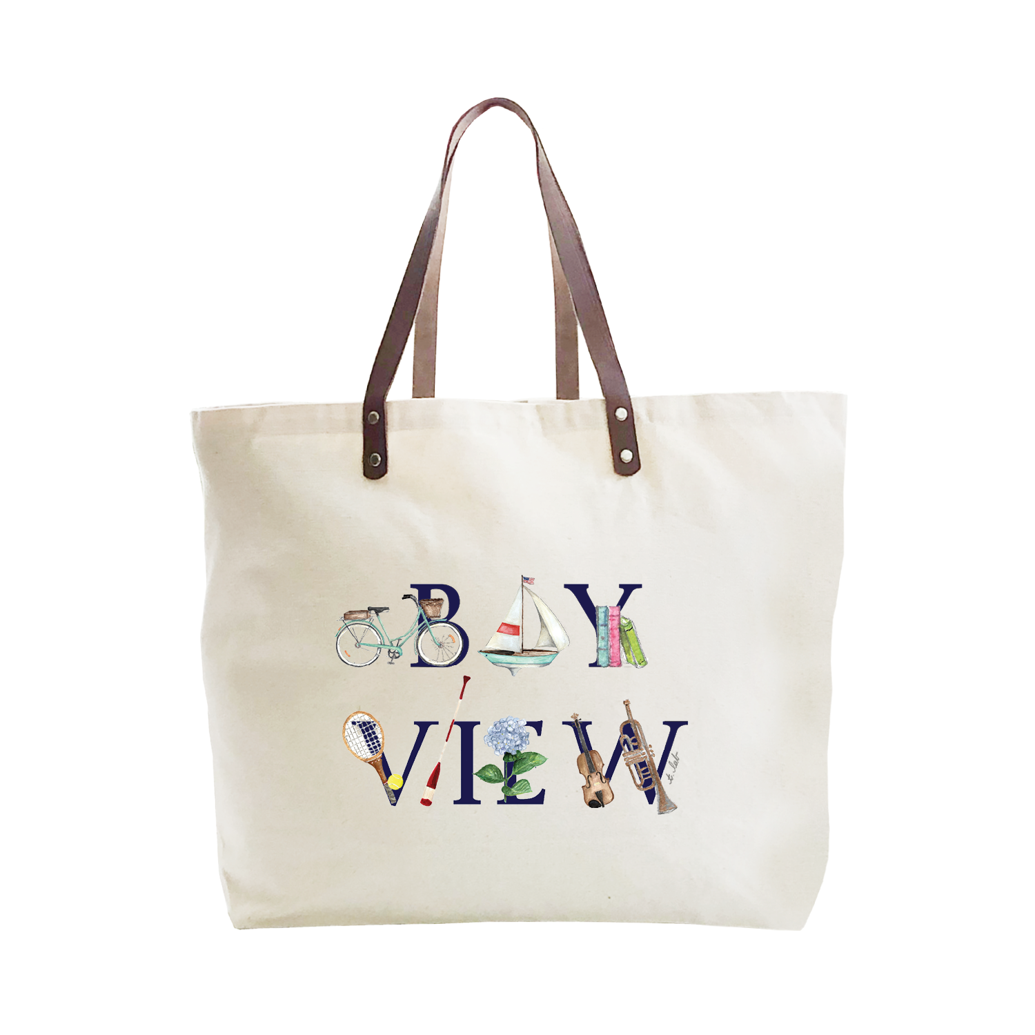 bay view mi large tote