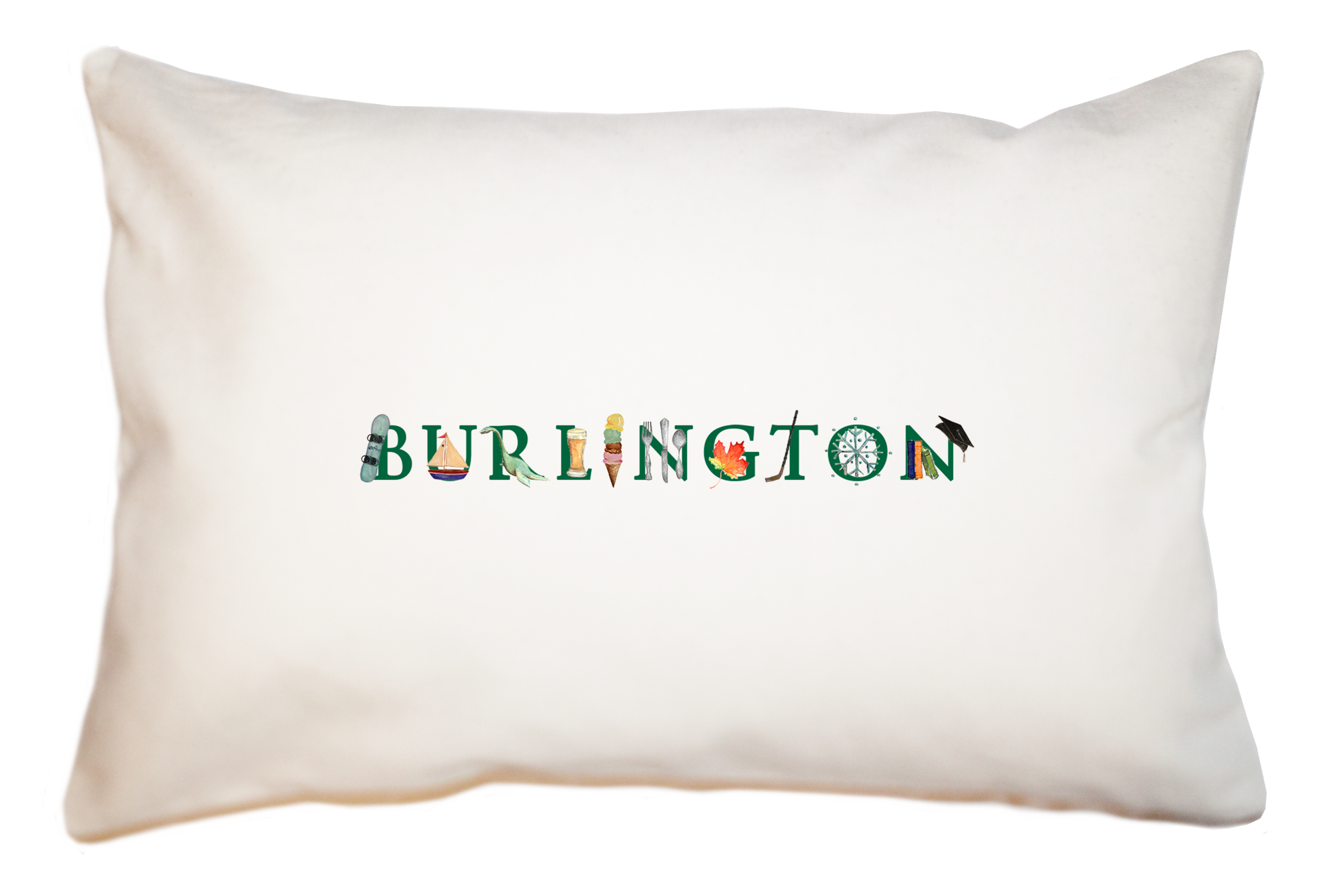 Burlington, VT large rectangle pillow