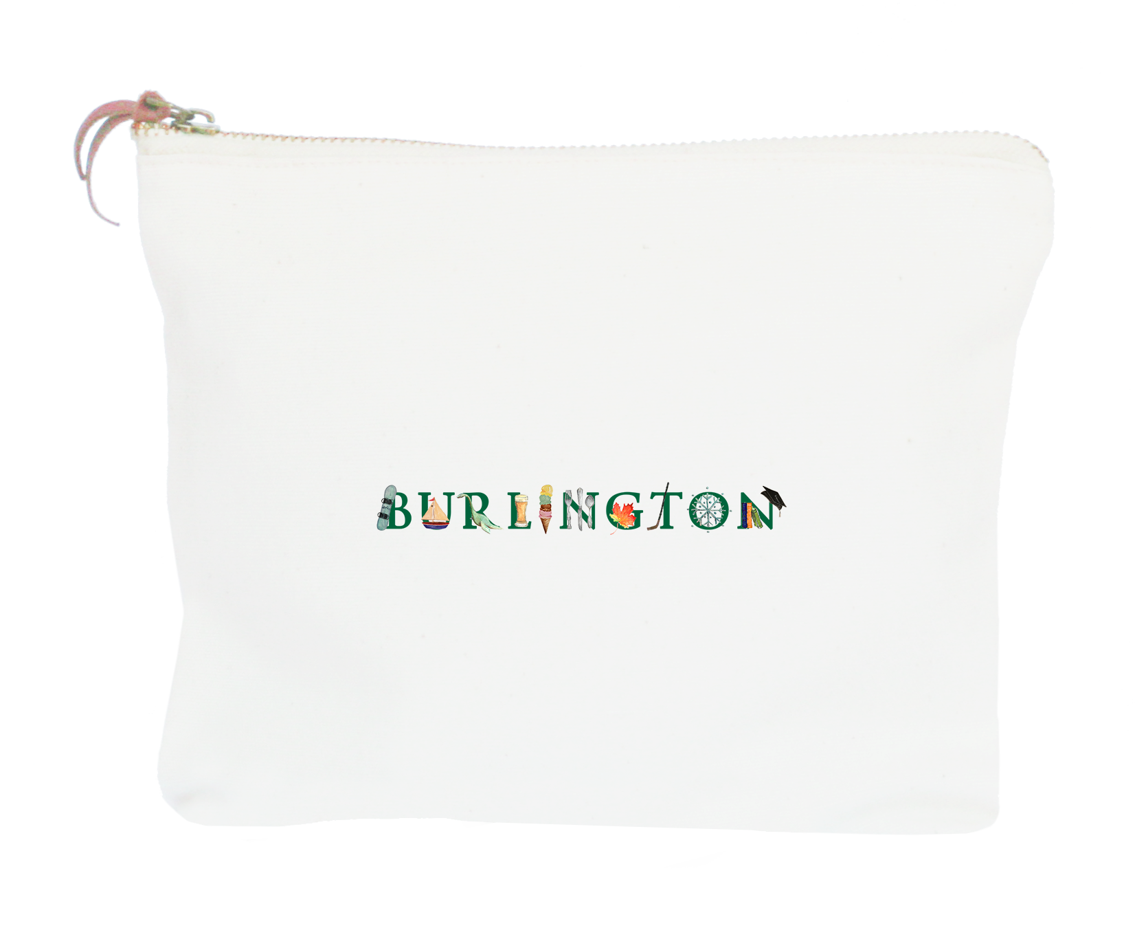 Burlington, VT zipper pouch