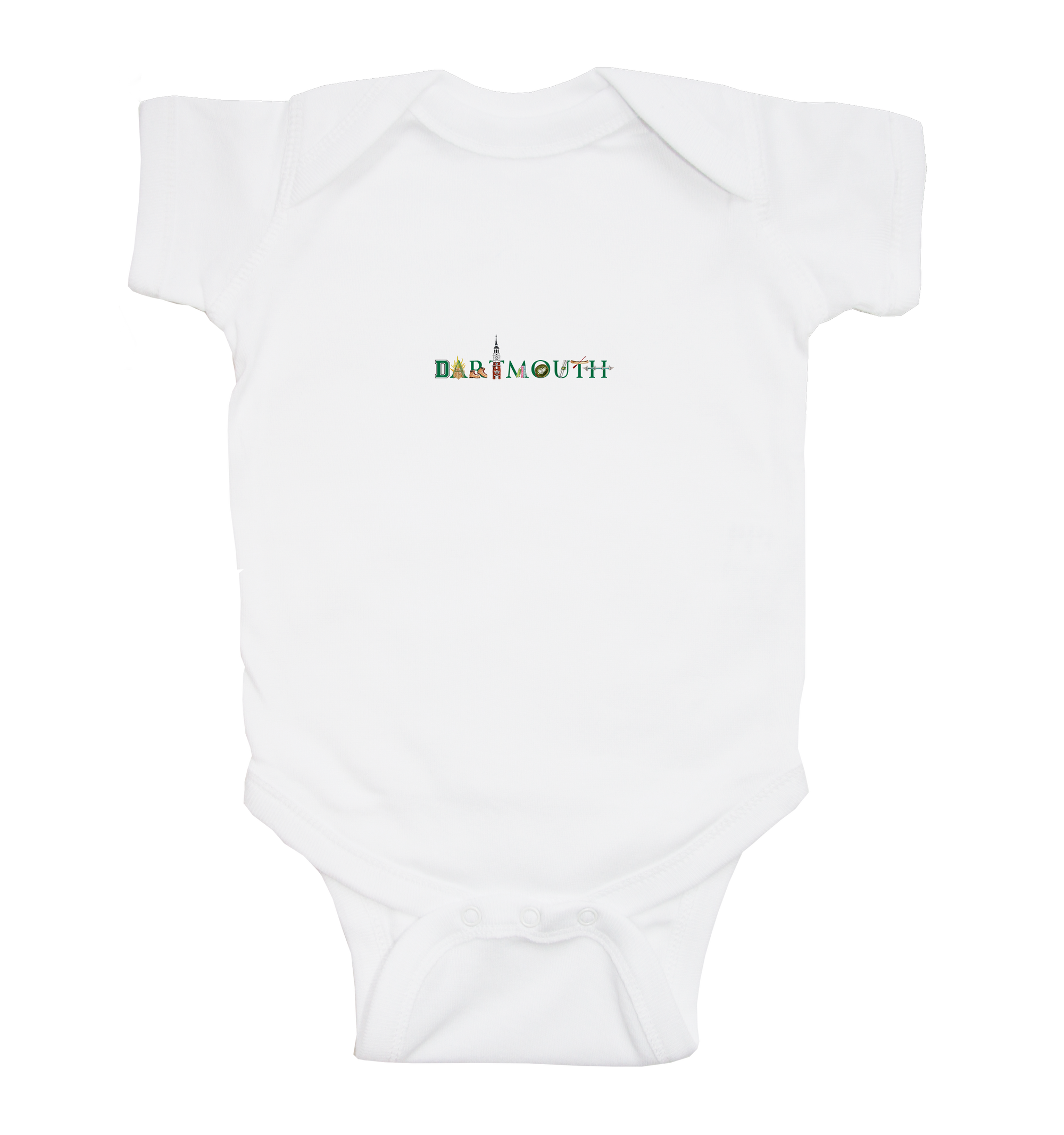 Dartmouth College baby snap up short sleeve