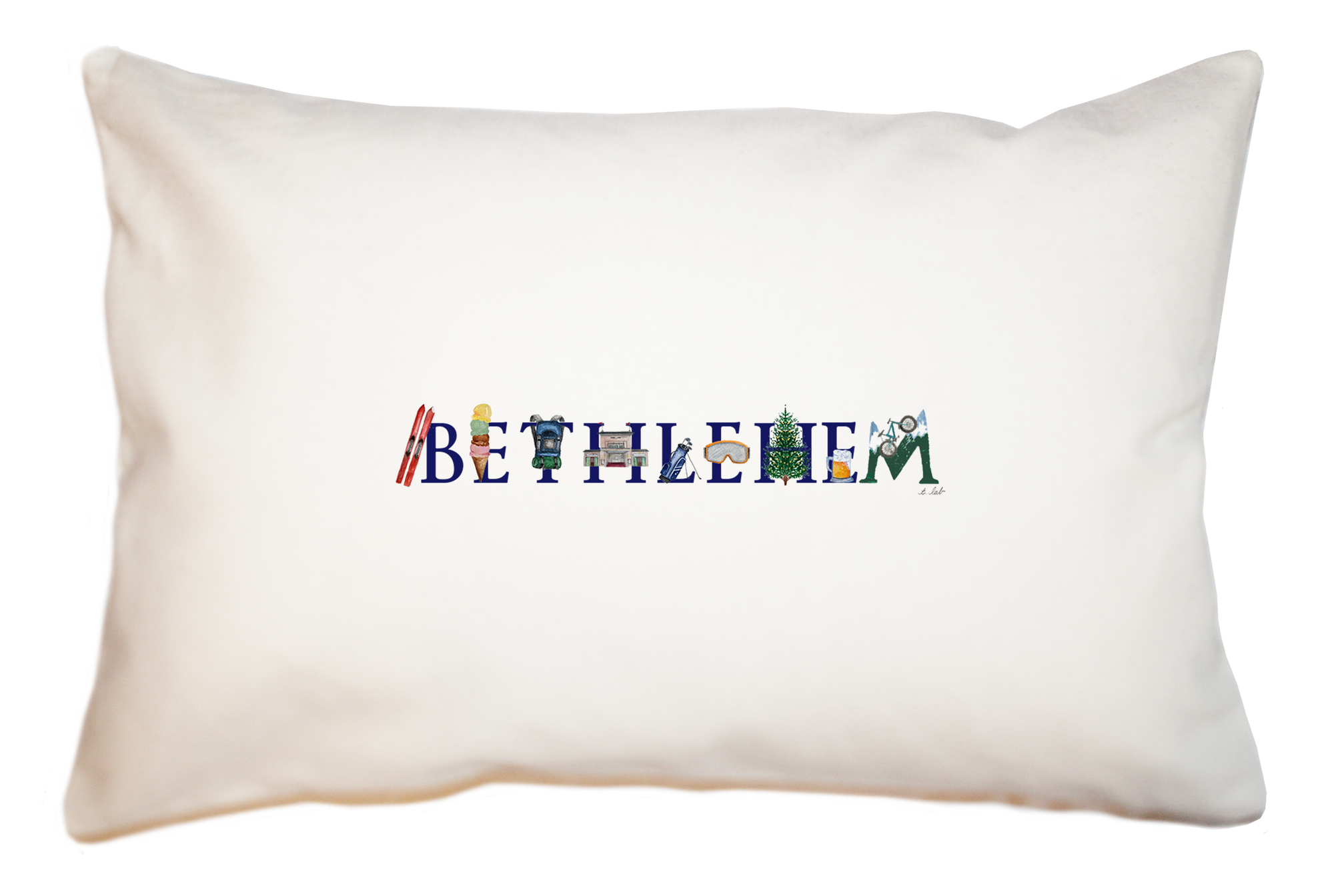 Bethlehem, NH large rectangle pillow