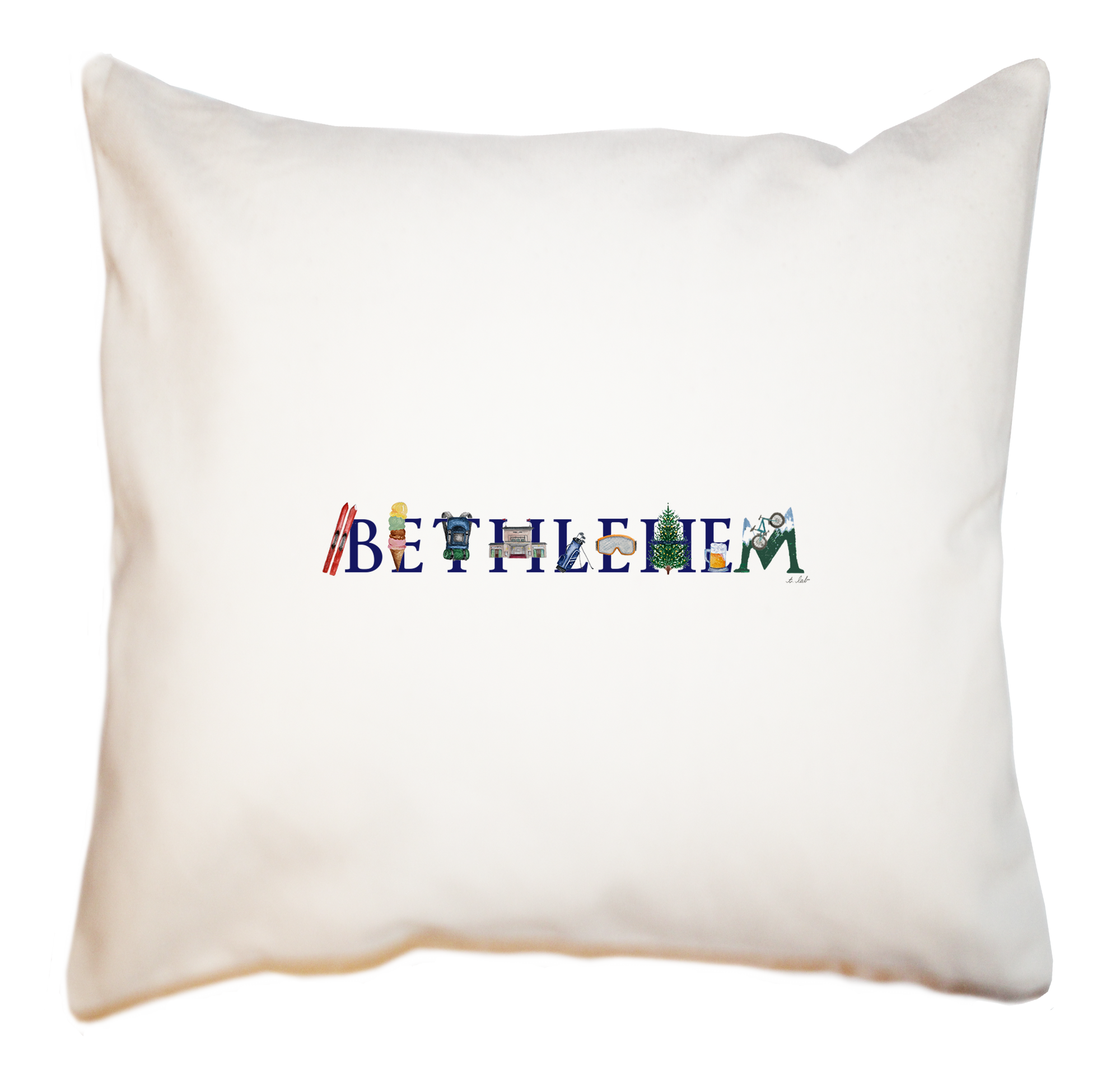 Bethlehem, NH square pillow