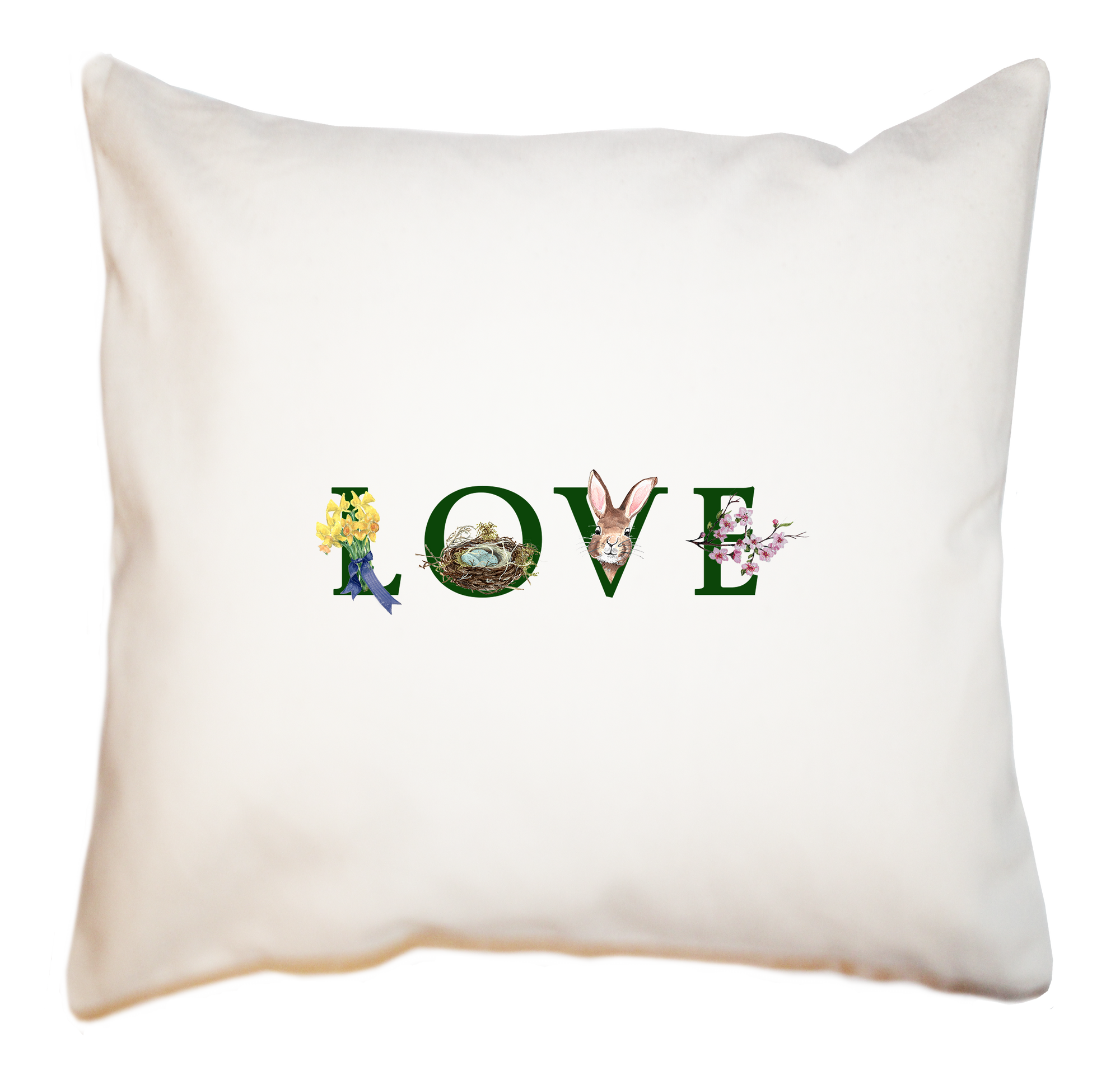 LOVE Spring square pillow