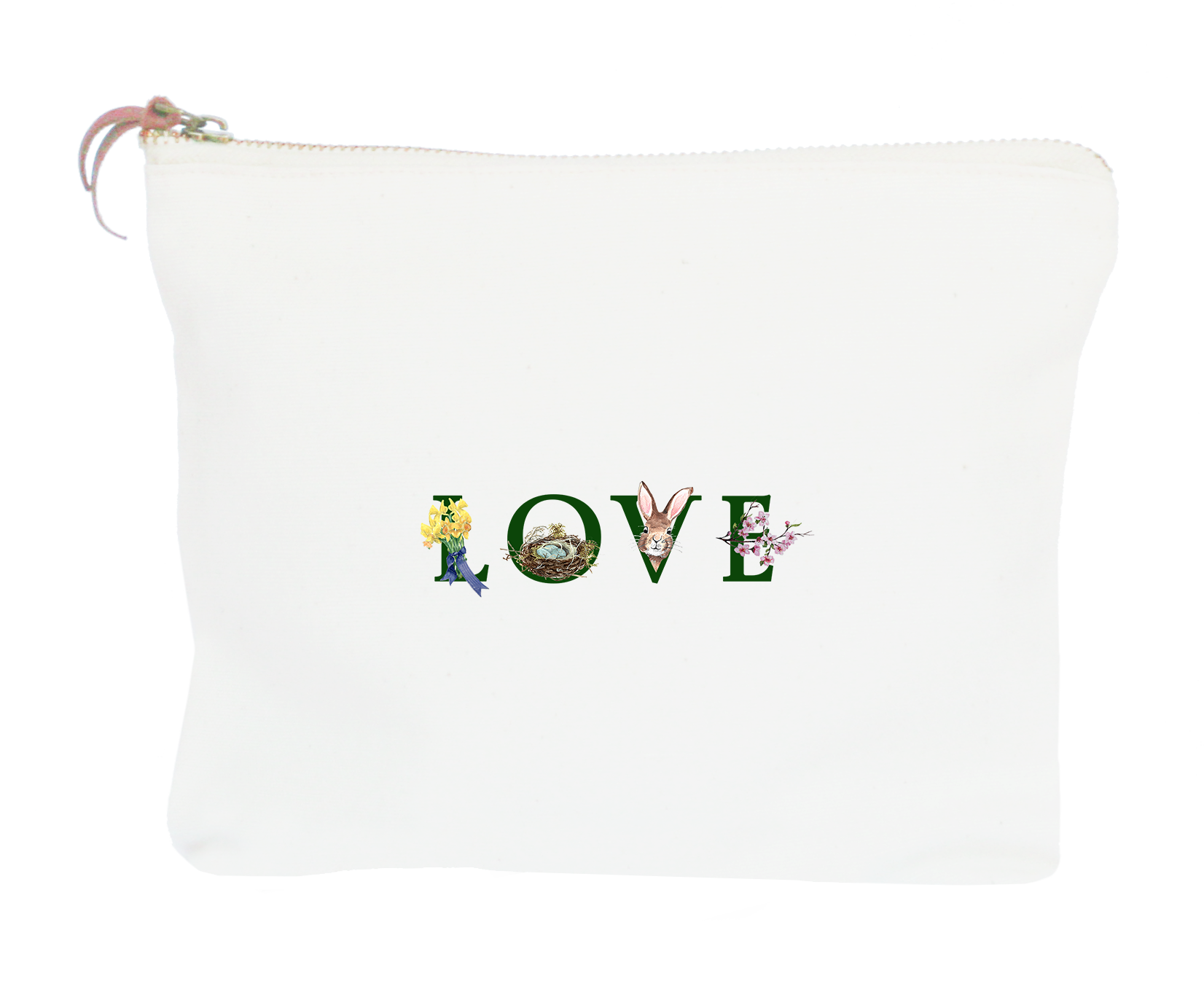 LOVE Spring zipper pouch