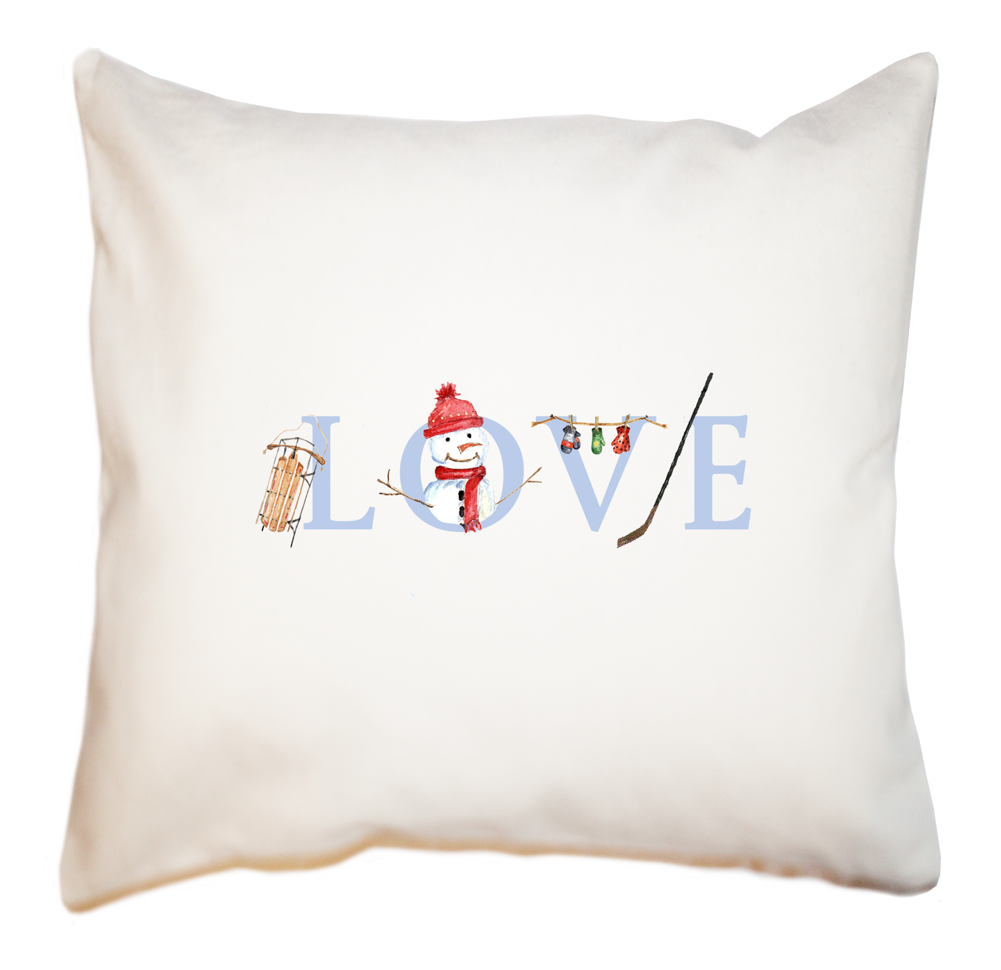 LOVE Winter square pillow