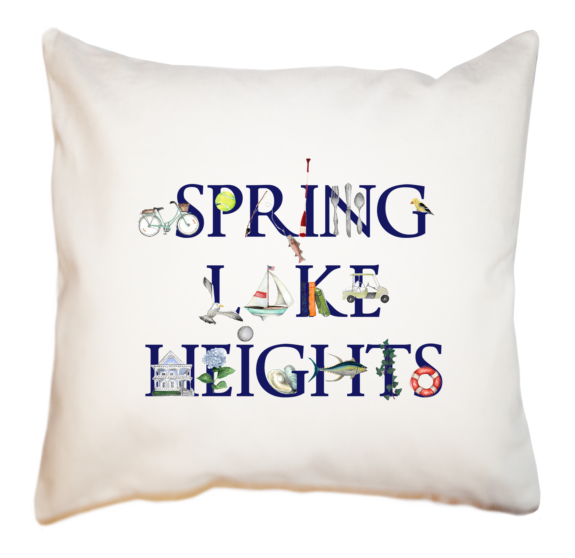 spring lake heights square pillow