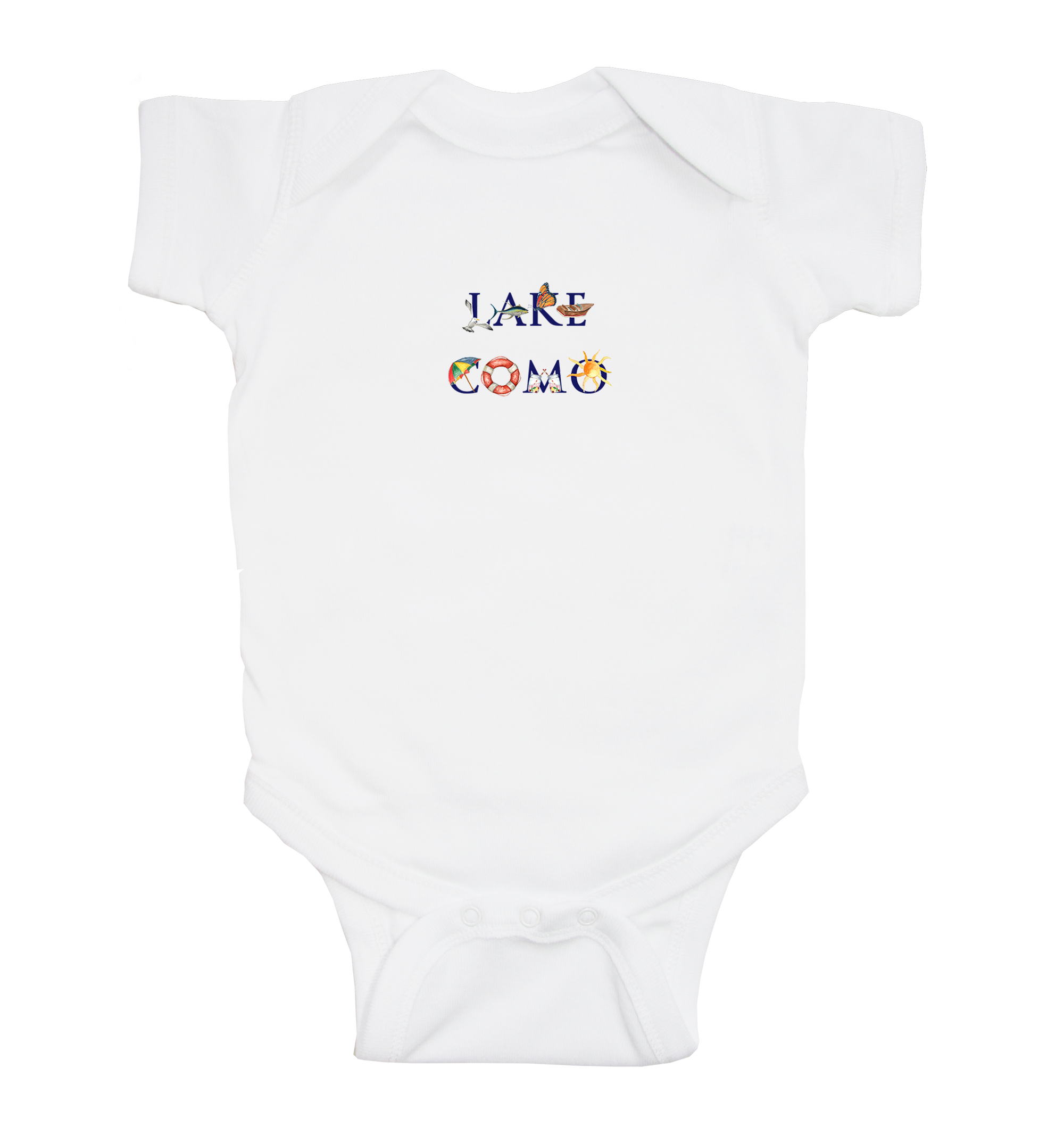 lake como baby snap up short sleeve
