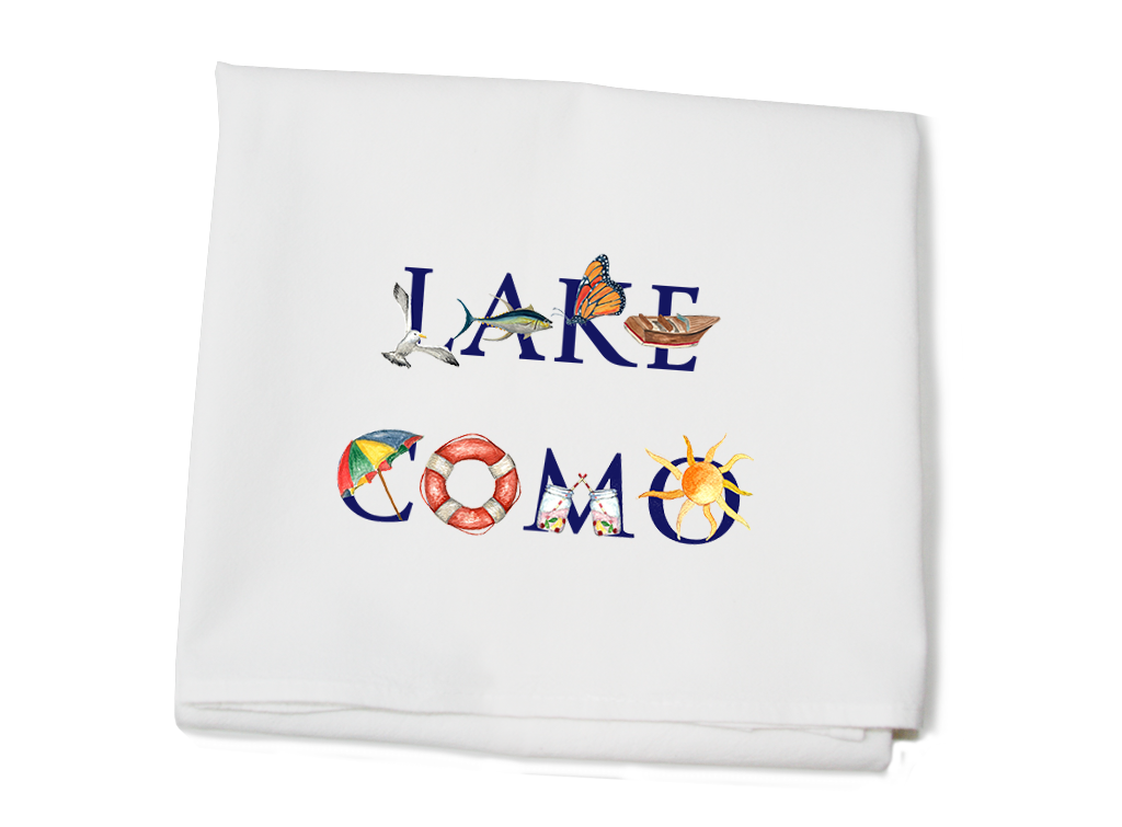 lake como flour sack towel