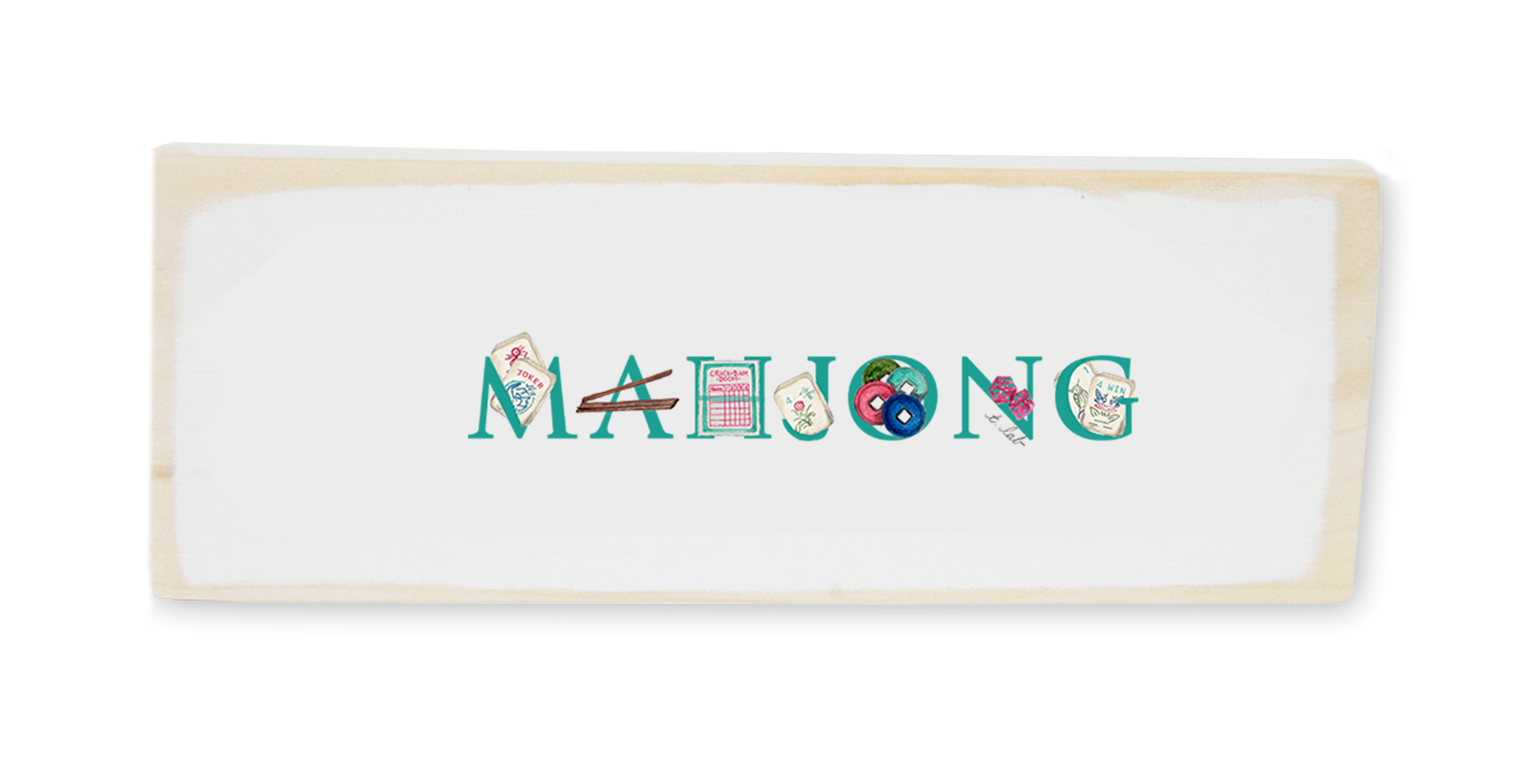mahjong wood block rectangle