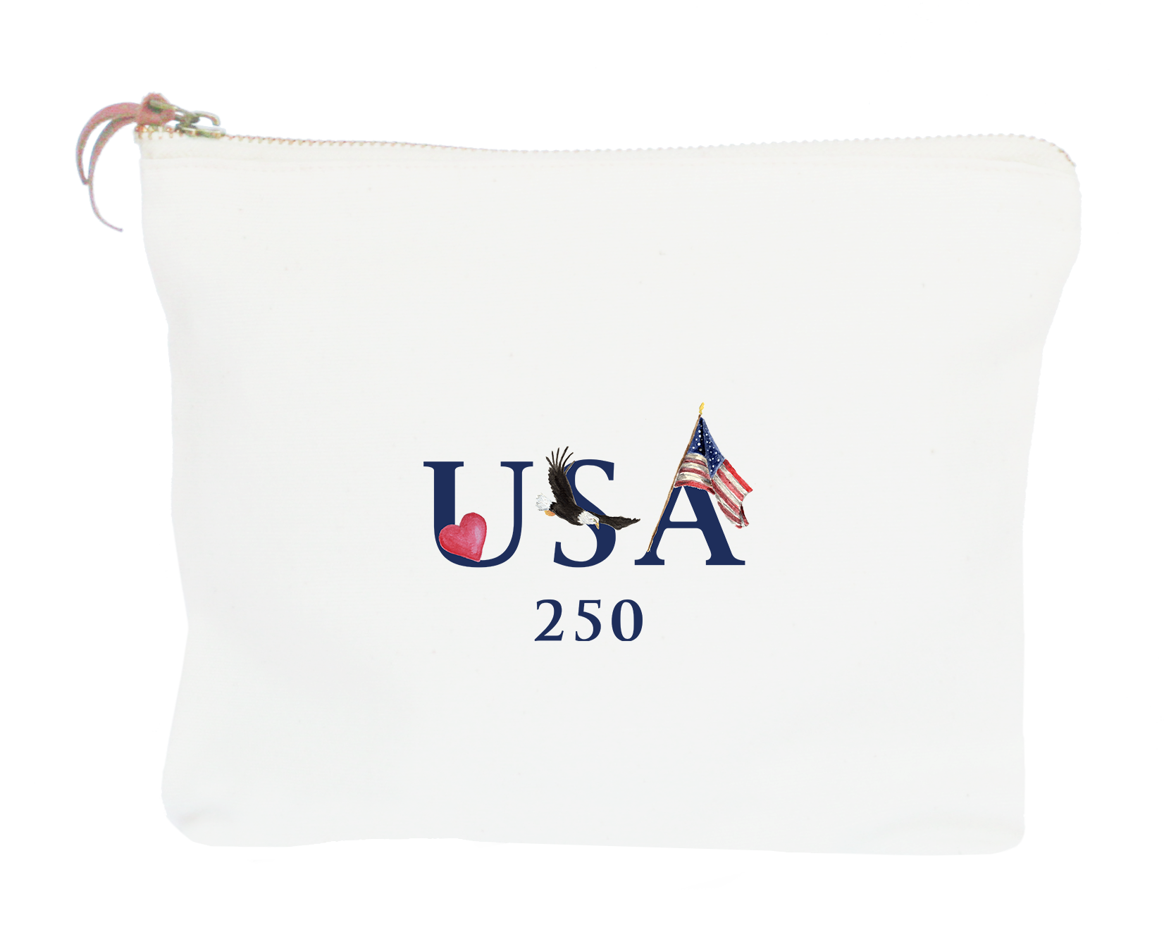 usa 250 zipper pouch