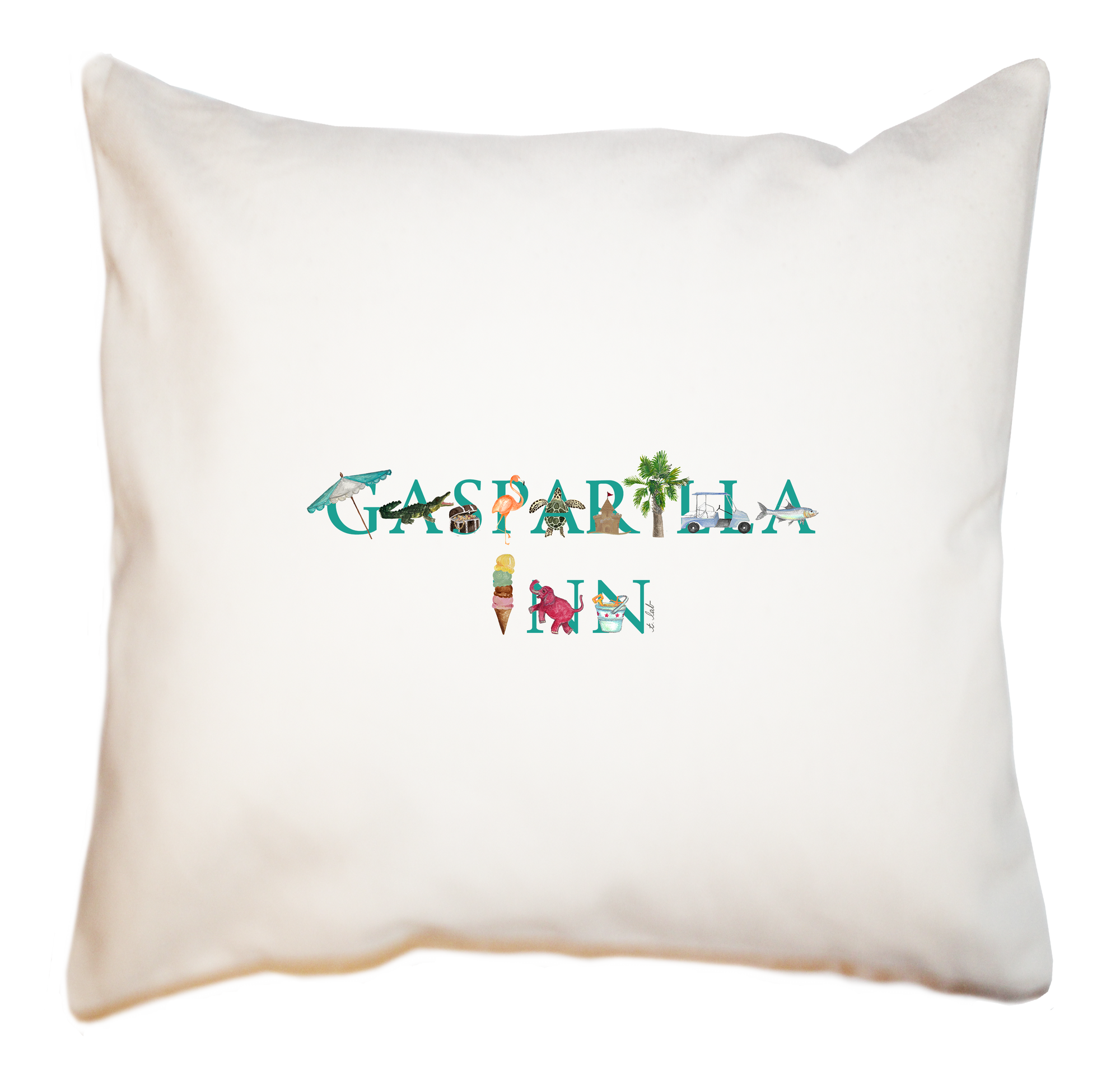 gasparilla inn square pillow