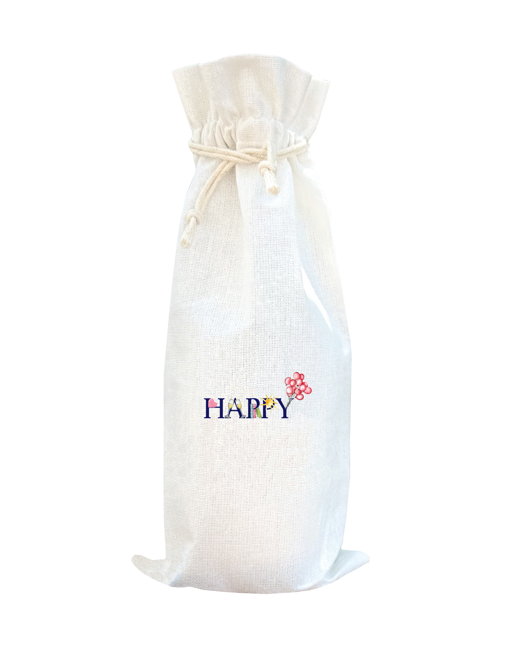happy wine bag