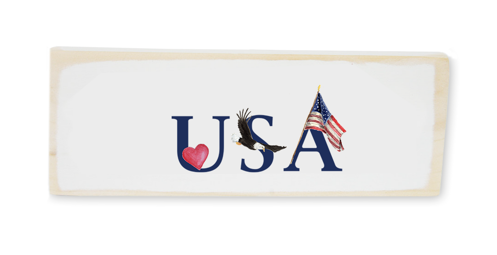 usa wood block rectangle
