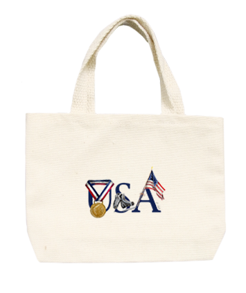 usa hockey gold small tote
