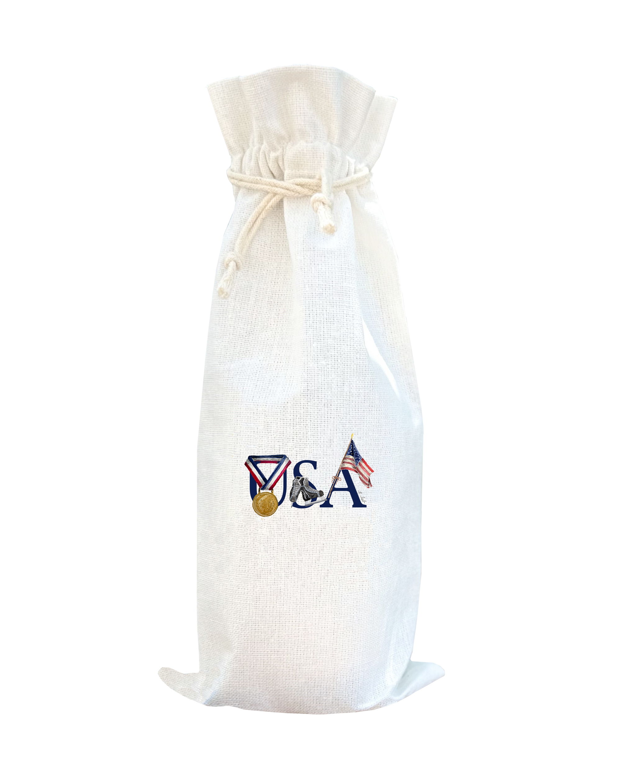 usa hockey gold wine bag