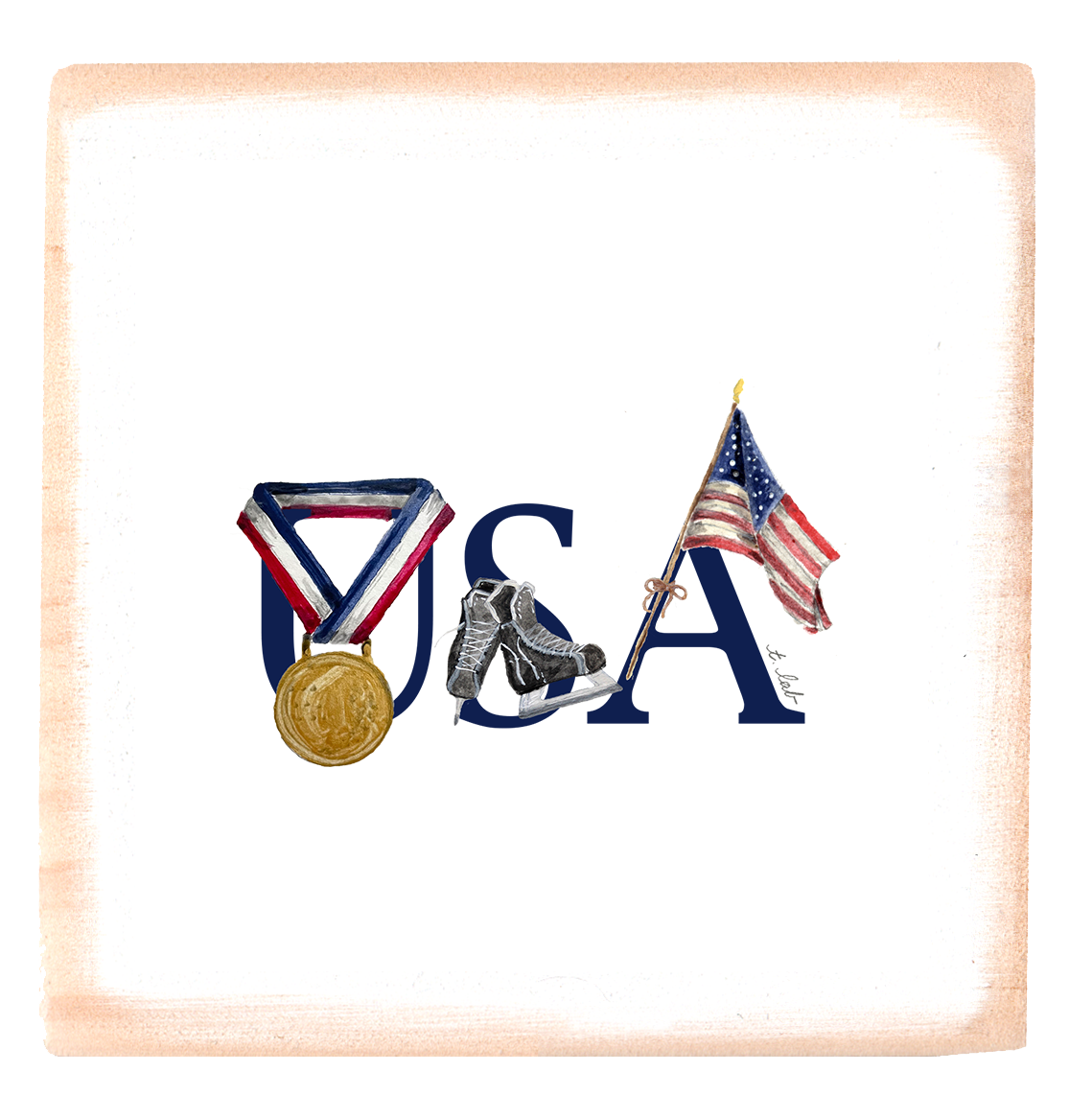 usa hockey gold square block