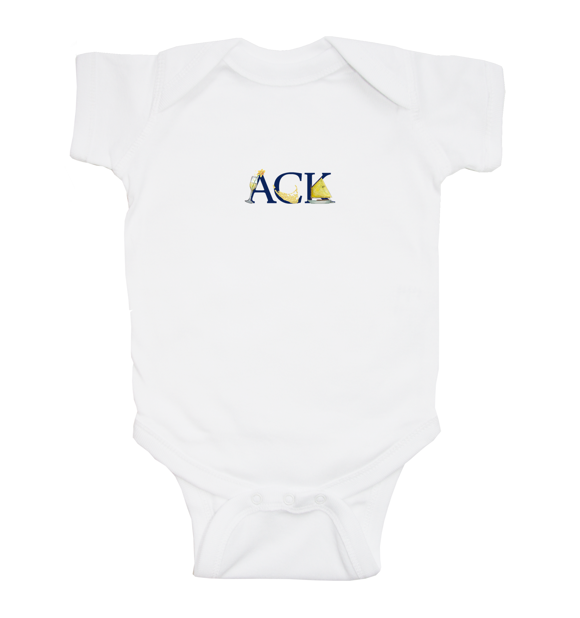 ack daffodil baby snap up short sleeve