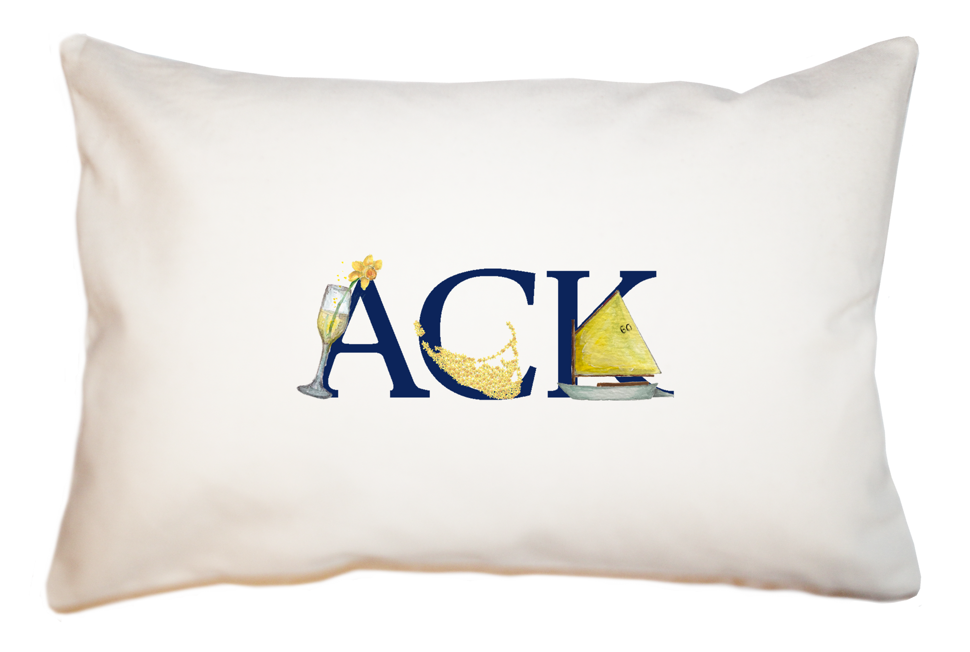 ack daffodil large rectangle pillow