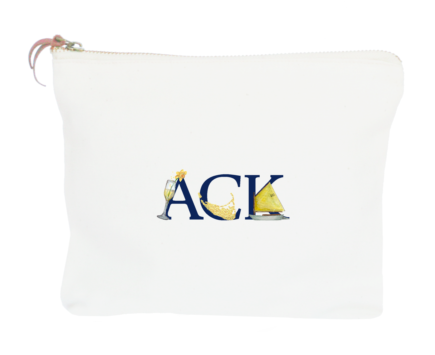 ack daffodil zipper pouch