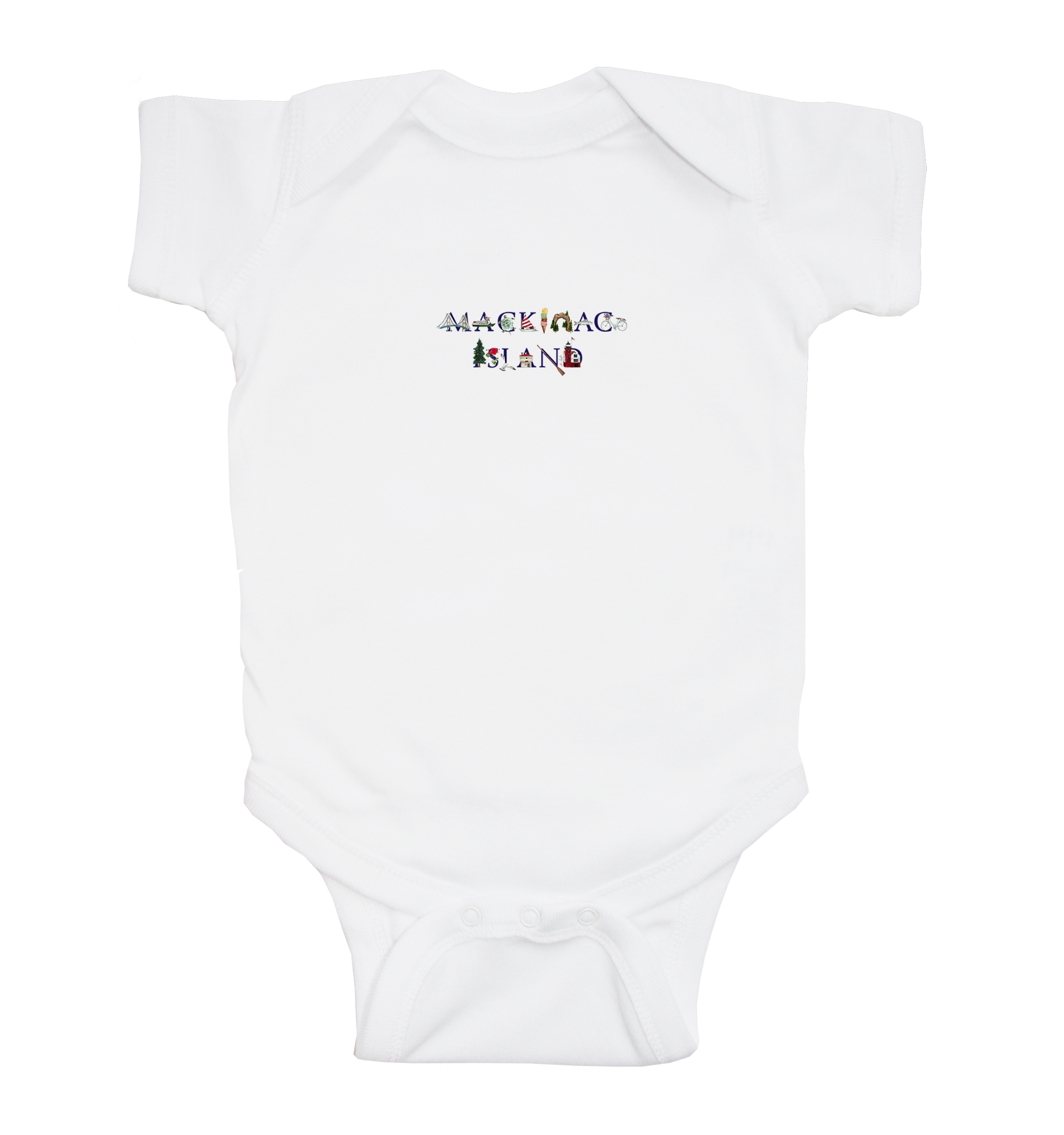 mackinac island baby snap up short sleeve