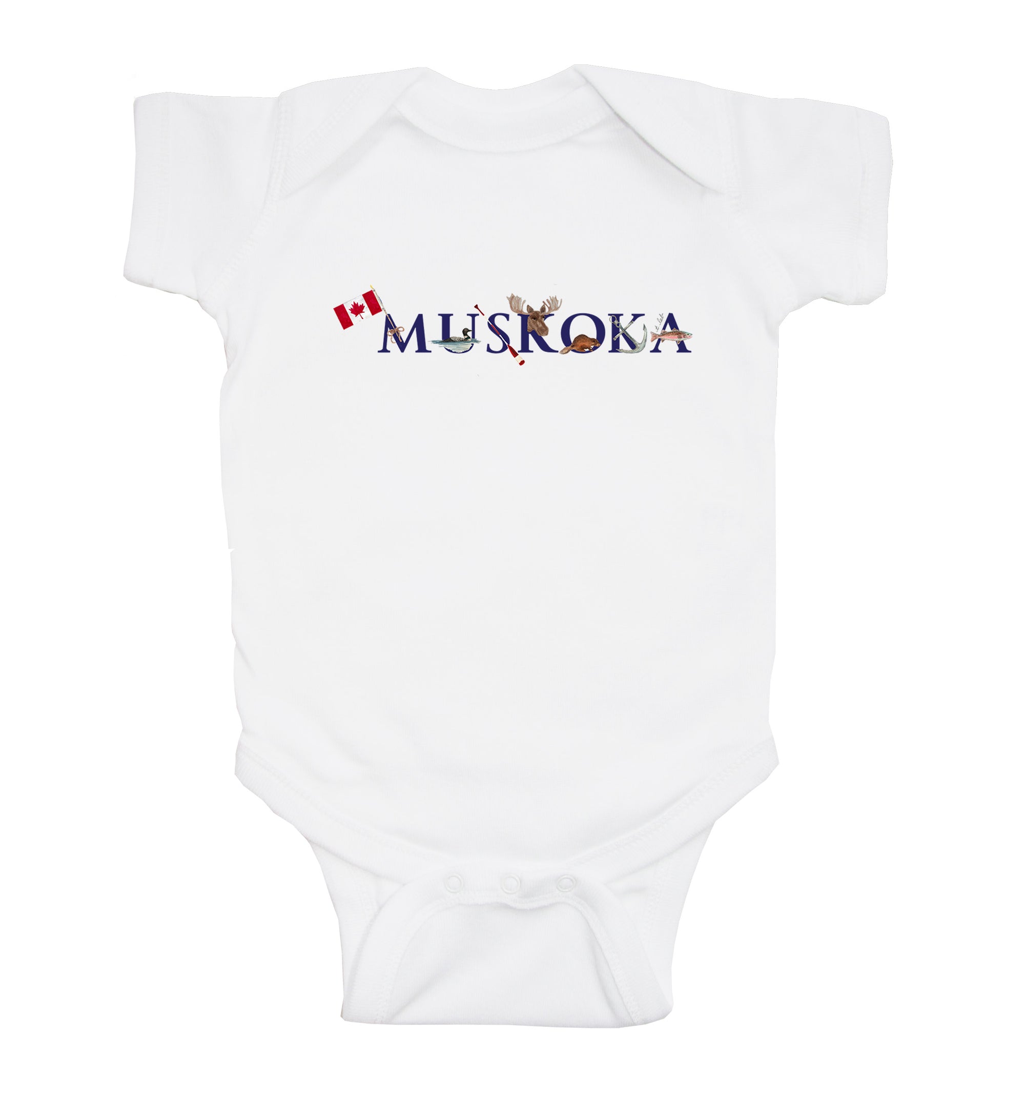 muskoka baby snap up short sleeve