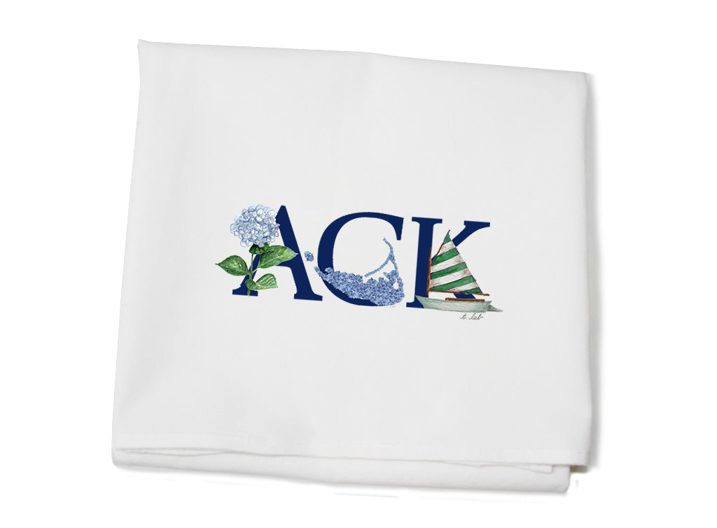 ack hydrangea flour sack towel