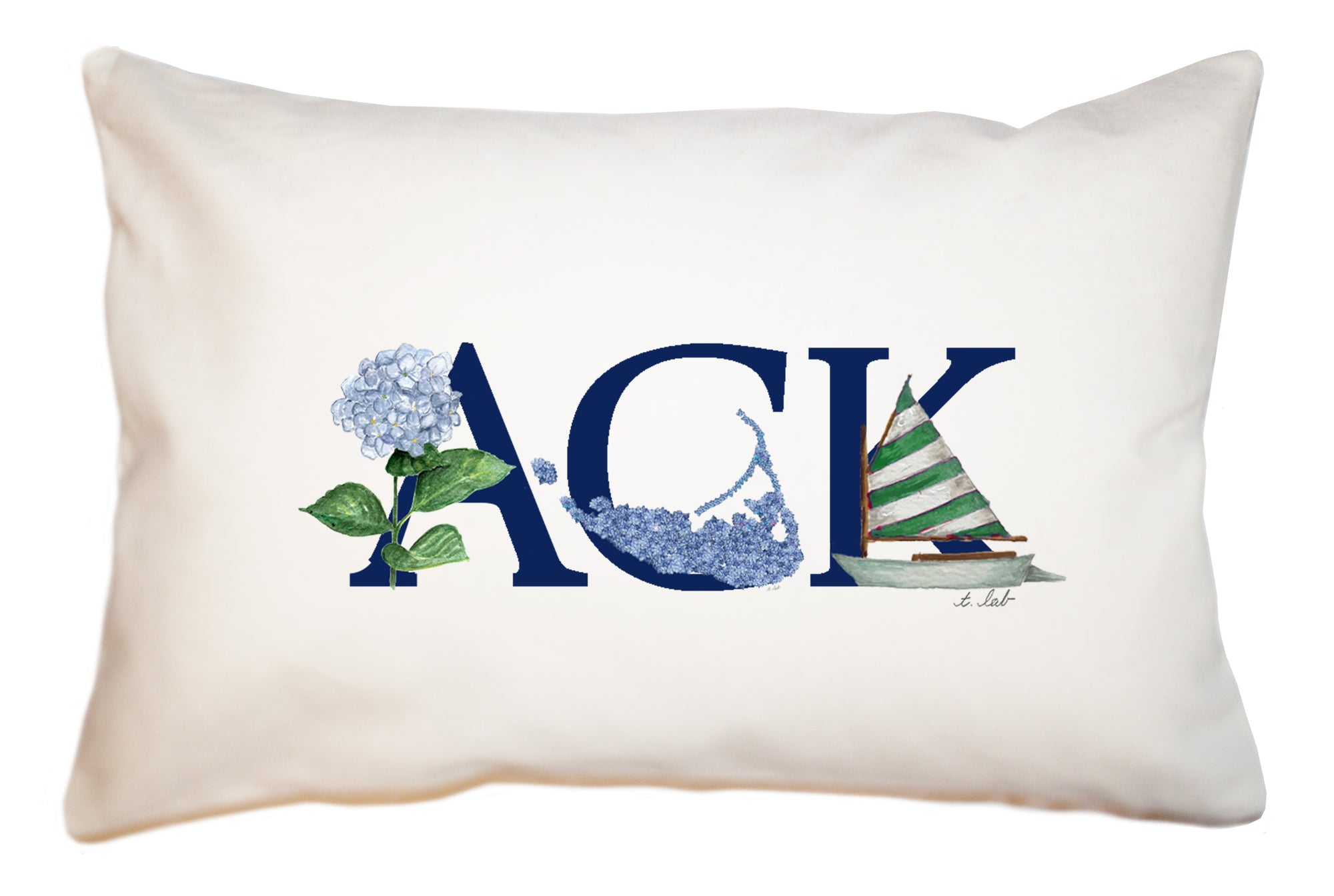 ack hydrangea large rectangle pillow